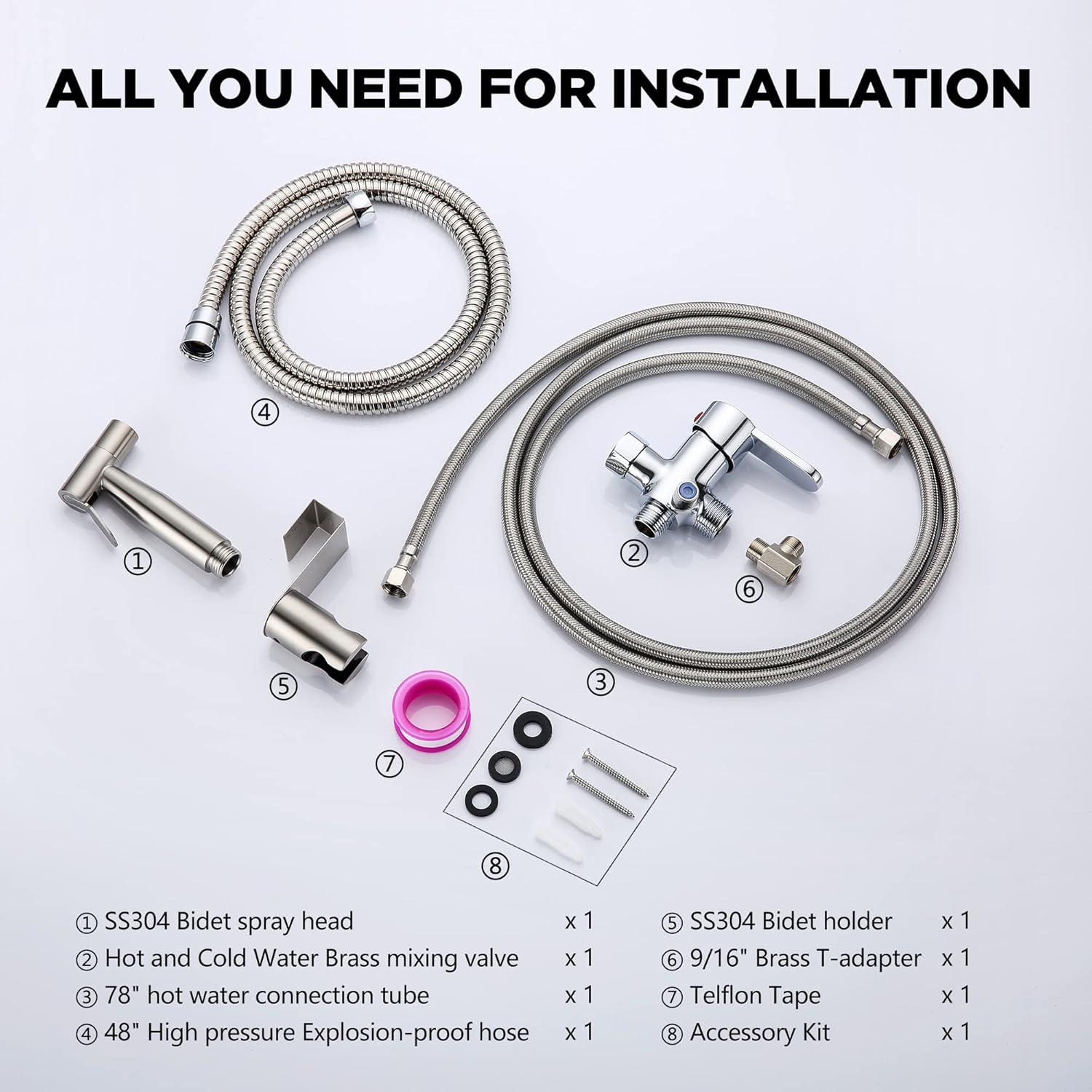 Rociador de Bidet de Mano NATICO con Agua Caliente y Fría