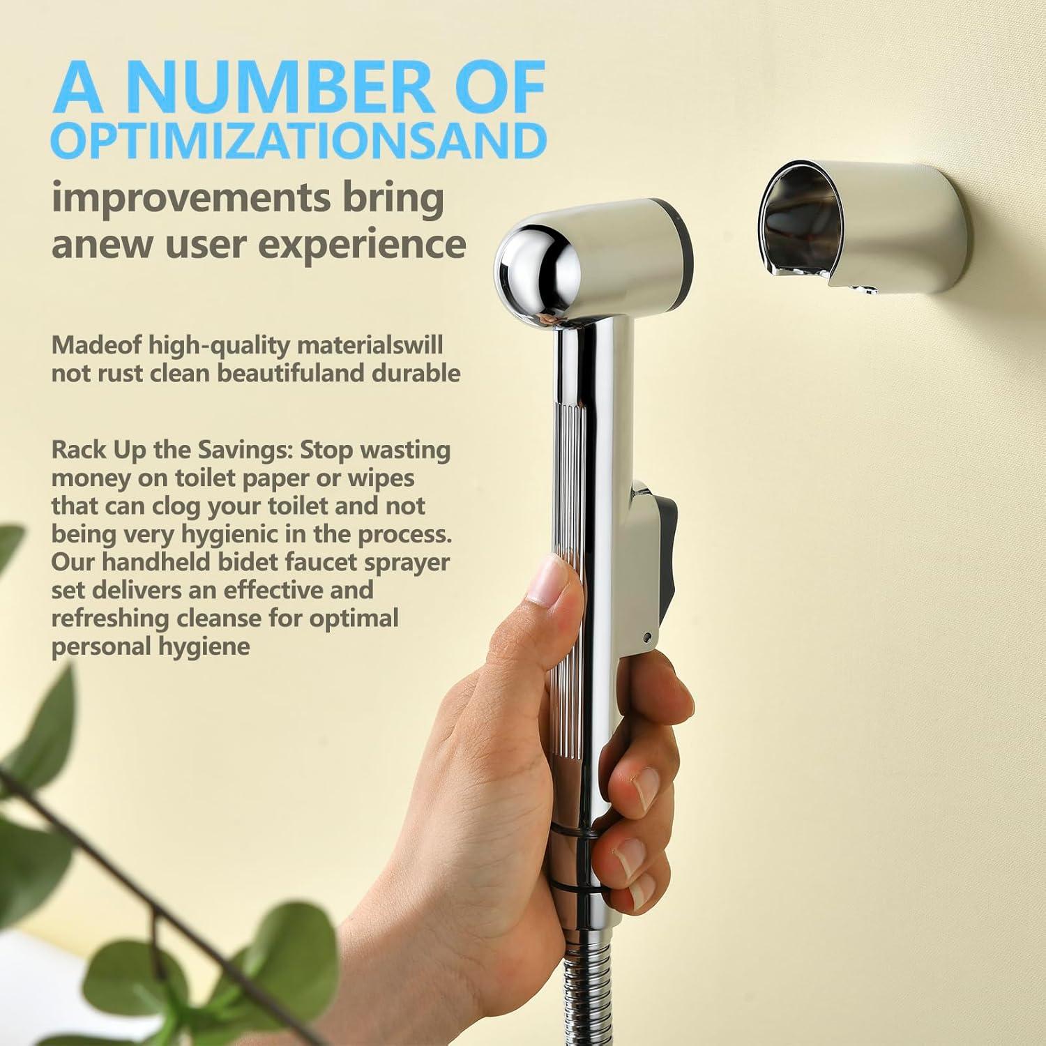 Rociador de Bidet de Mano NESTLEAP - Ahorro de Agua, 0.56 kg