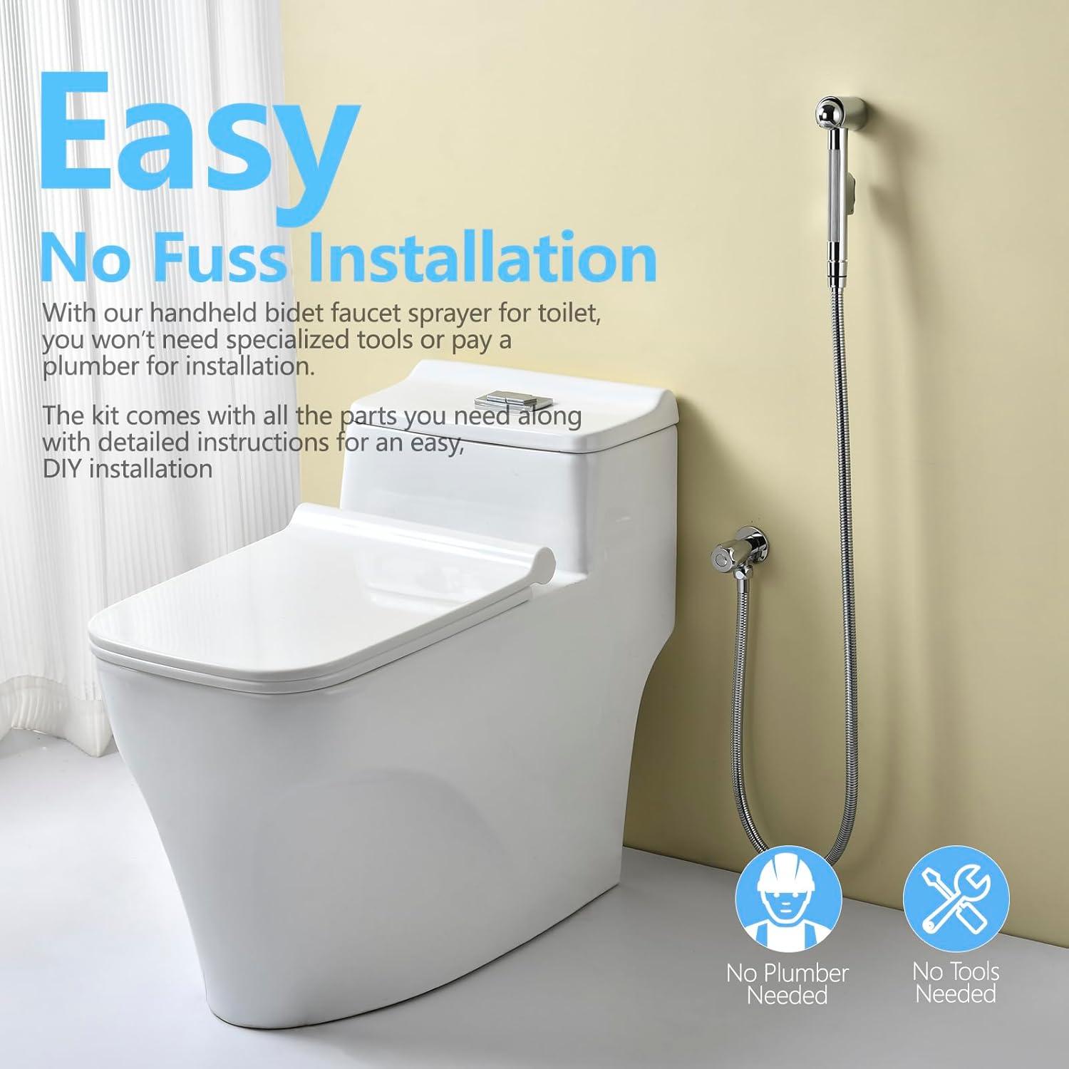 Rociador de Bidet de Mano NESTLEAP - Ahorro de Agua, 0.56 kg