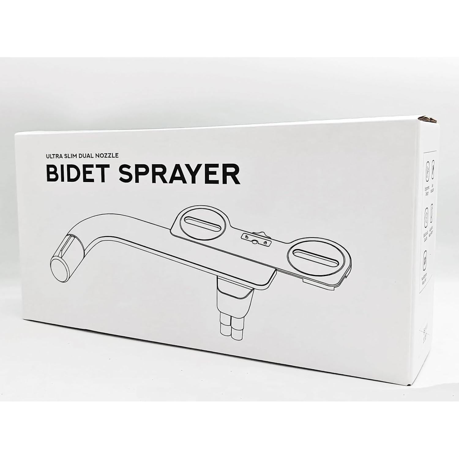 Accesorio de Bidet Shikitek Ultra Delgado Doble Boquilla Plata