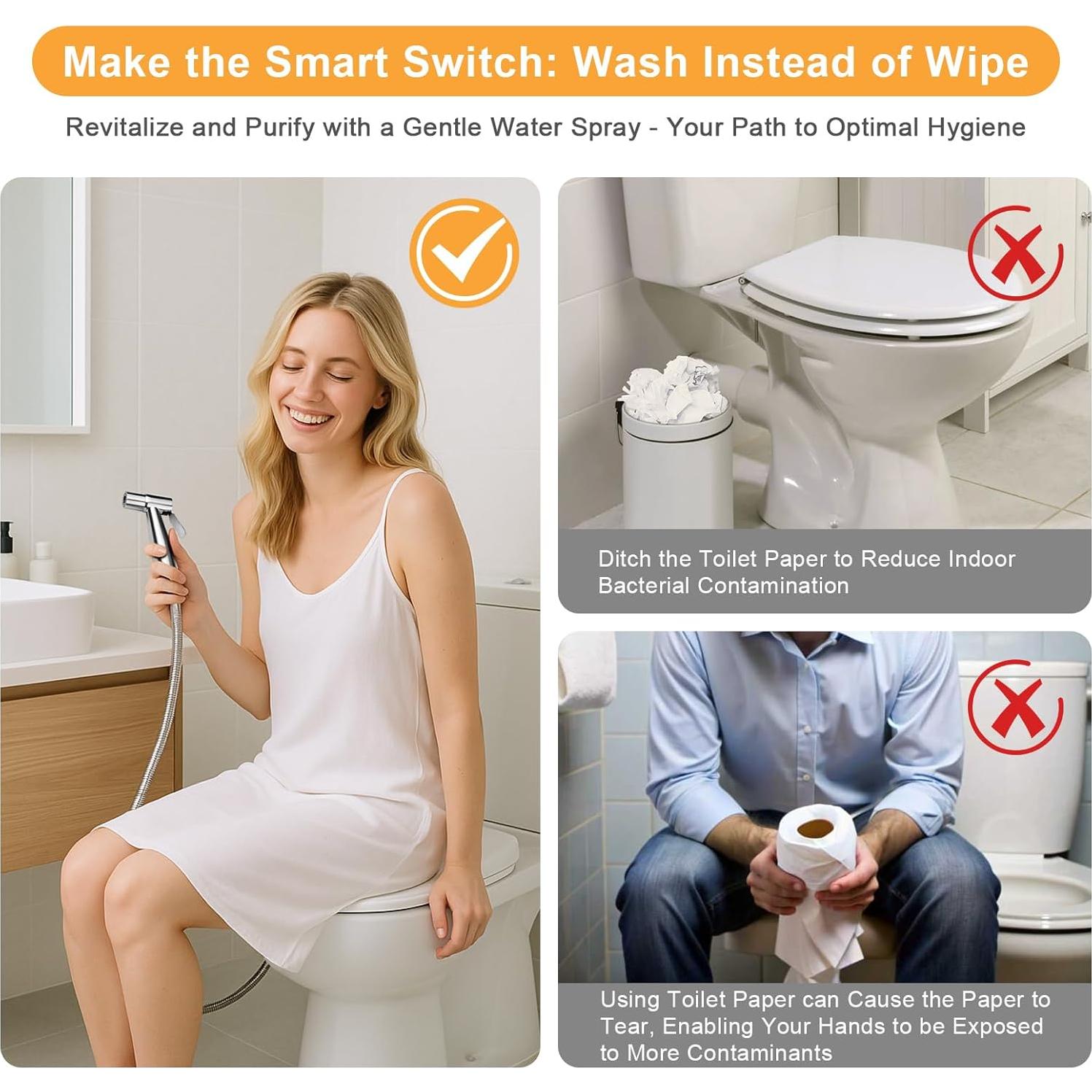 Rociador de Bidet de Mano ANA EGO RT-PWQ-1P-US Acero Inoxidable