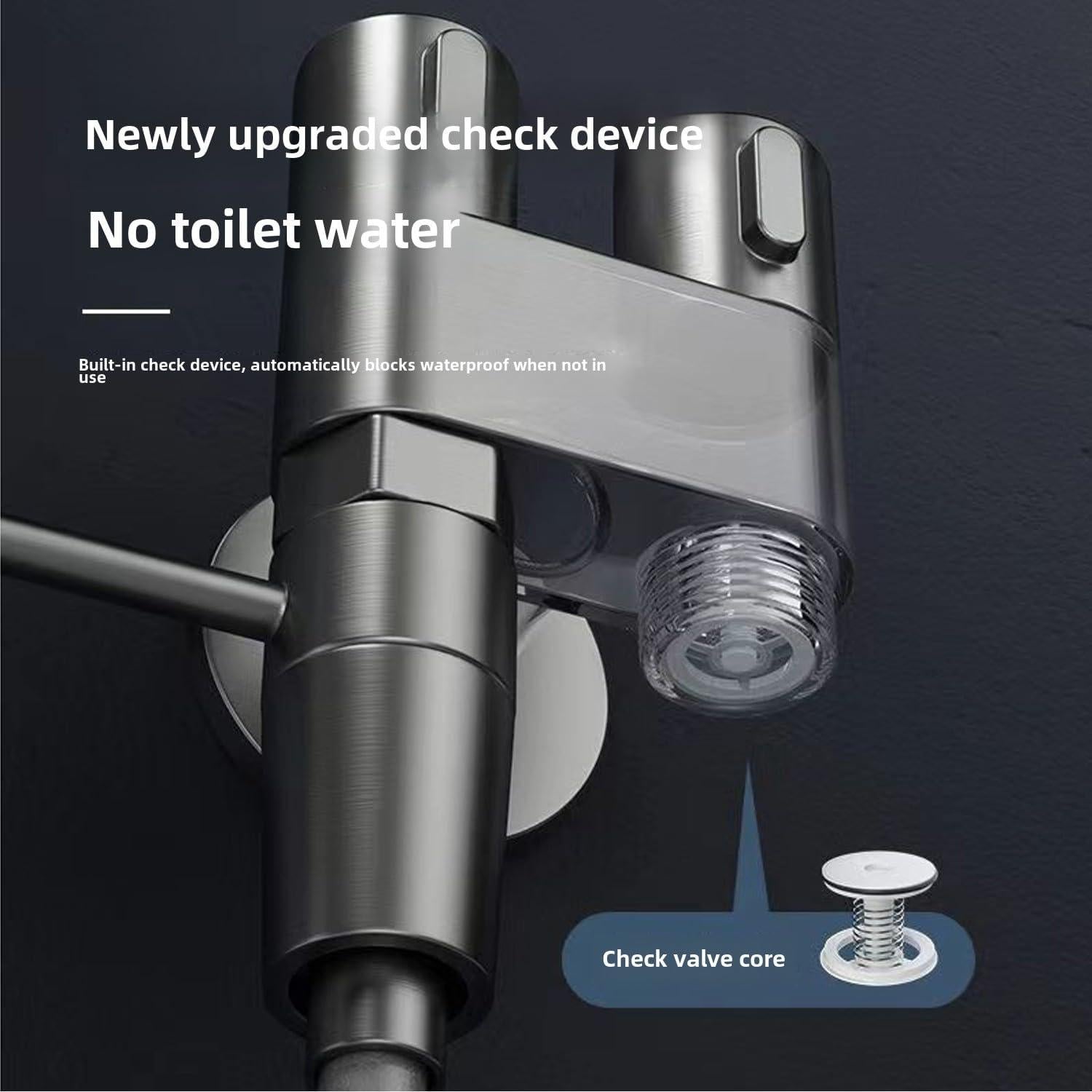 Rociador de Bidet YBSGJS Doble Control 2 Salidas Manguera 2M