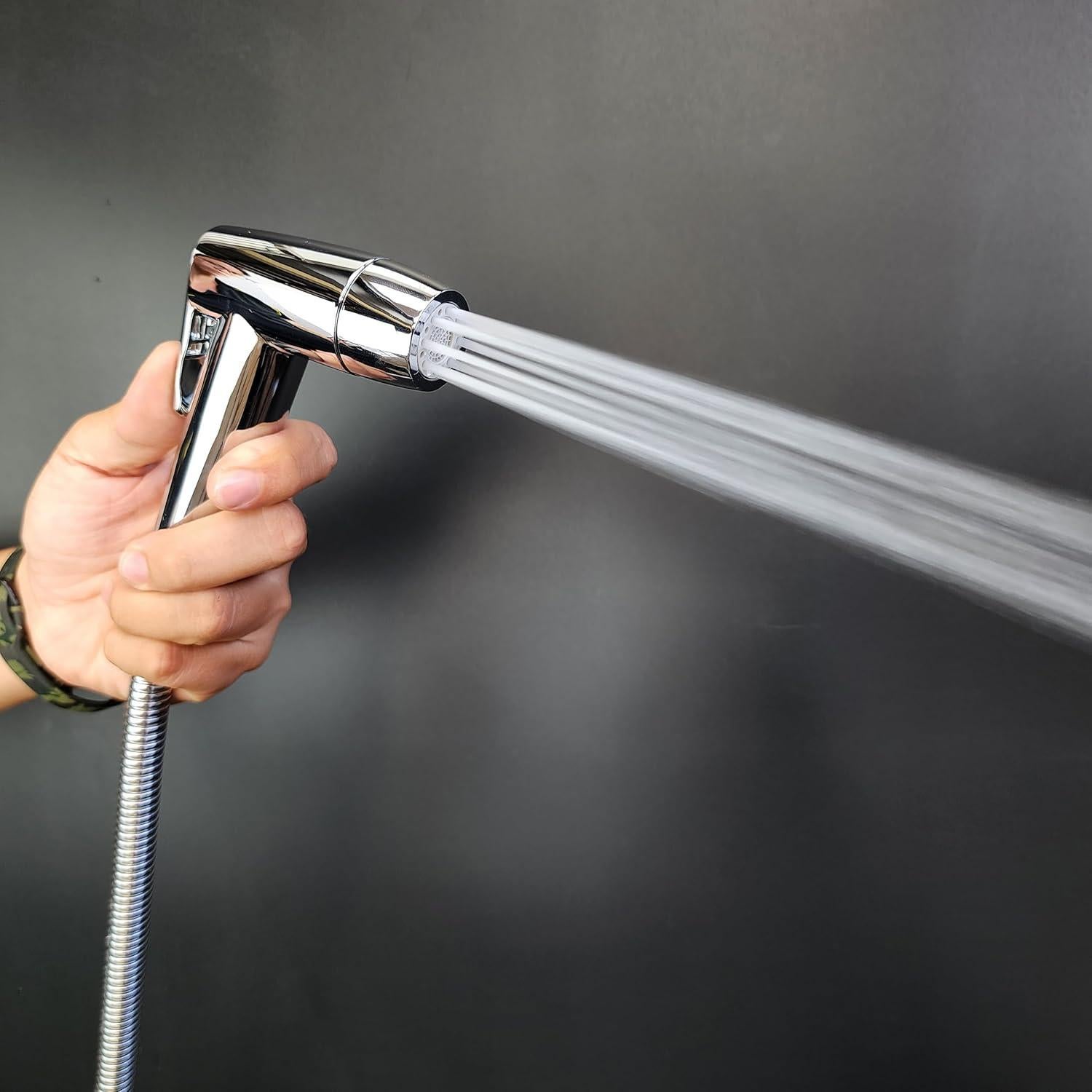 Rociador de Bidet de Mano Eurolife con 2 Funciones y Manguera 119 cm