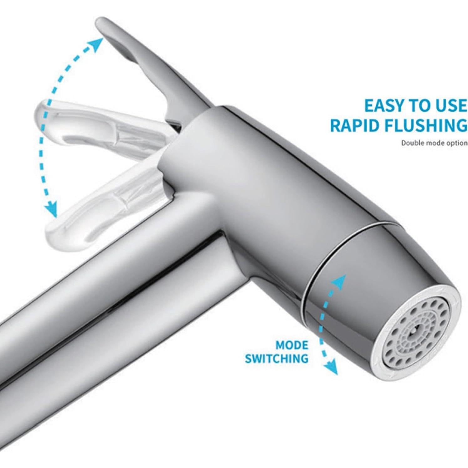 Rociador de Bidet de Mano Eurolife con 2 Funciones y Manguera 119 cm