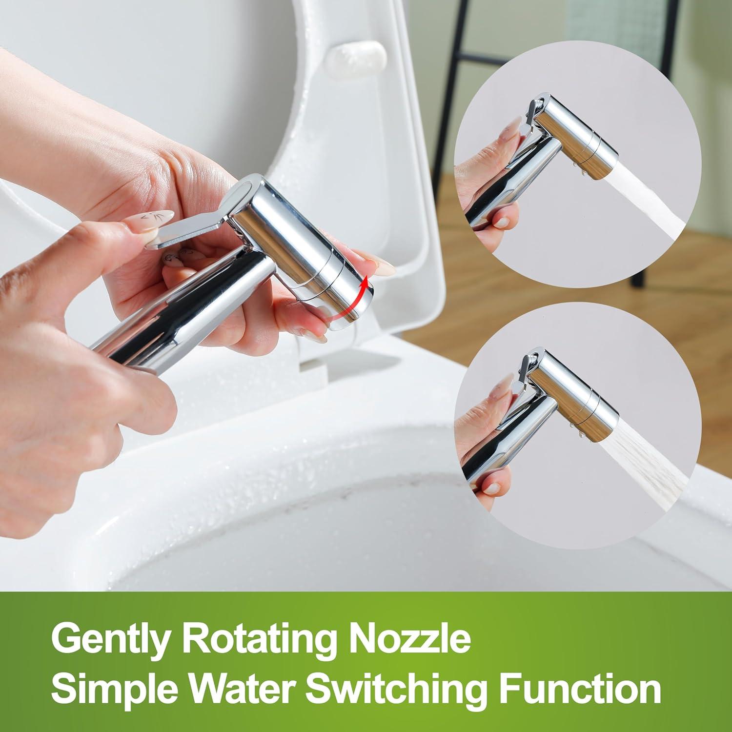 Rociador de Bidet de Mano ASRCLOO de Acero Inoxidable Cromo