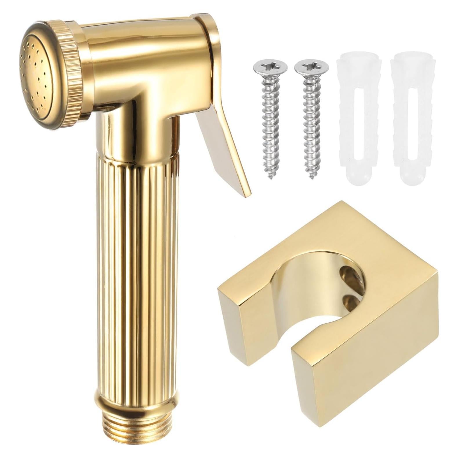 Pulverizador de Bidet de Mano uxcell Dorado con Control de Agua