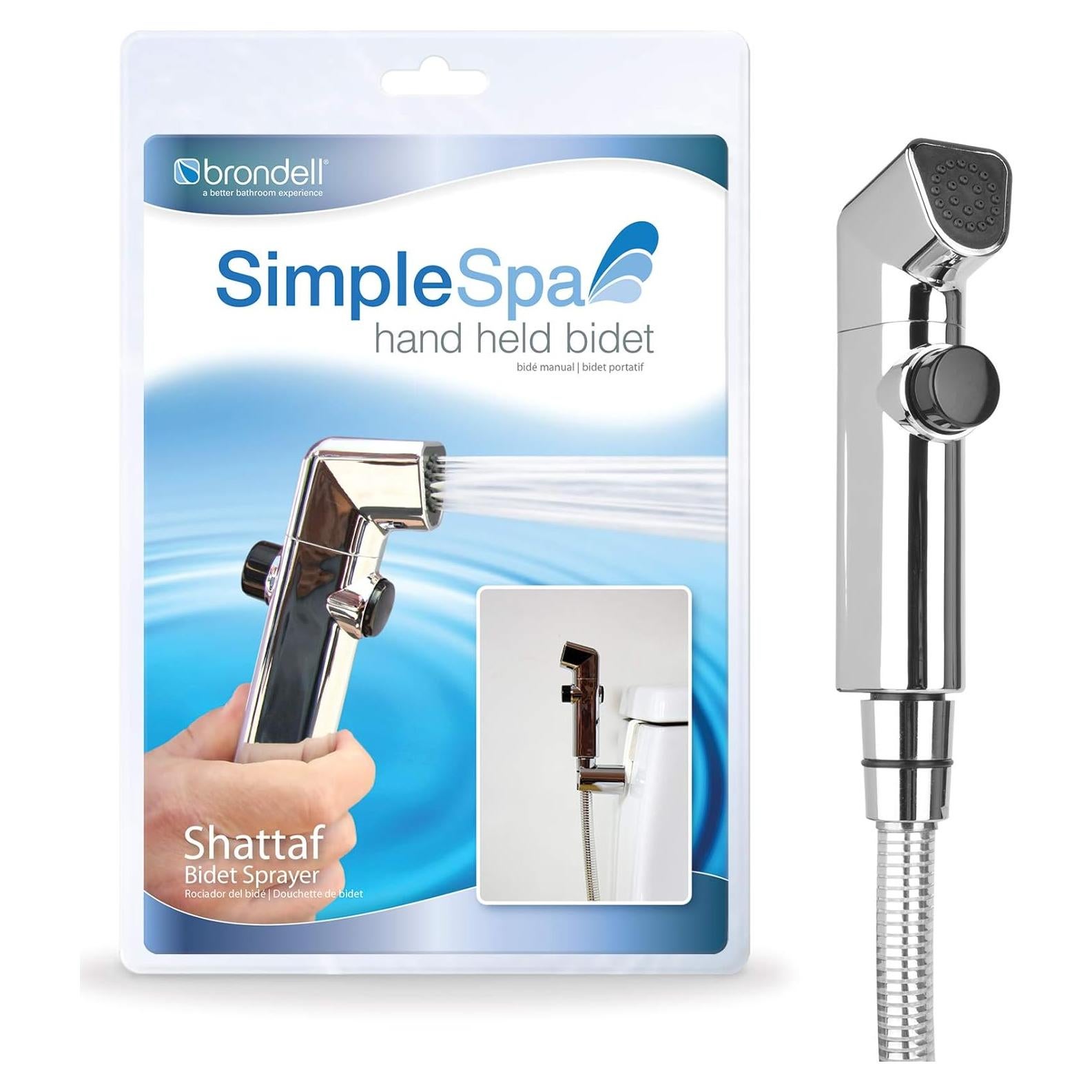 Bidet de Mano Brondell SimpleSpa Esencial Plata 121.92 cm