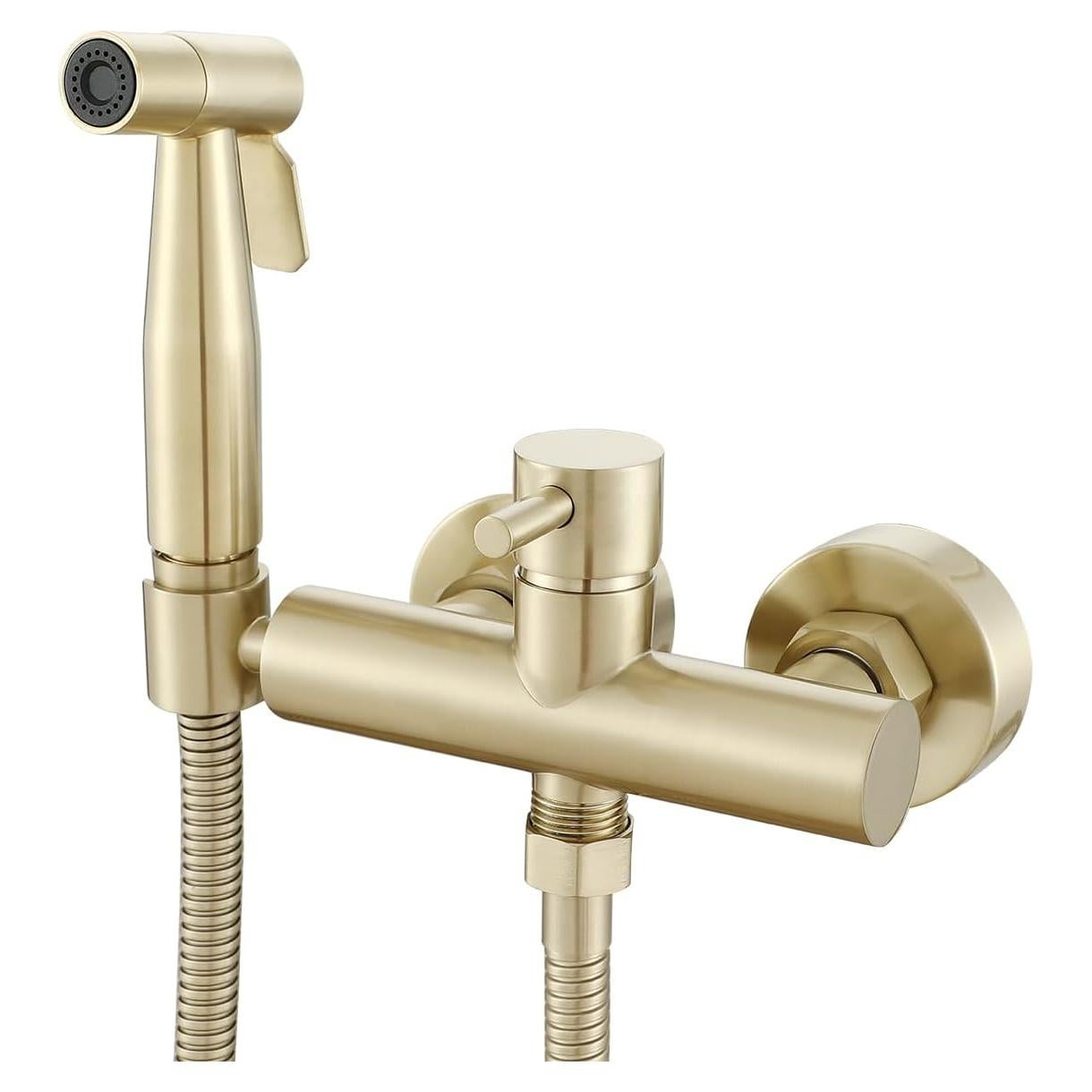 Rociador de Bidet de Mano Gaosin Oro Cepillado Agua Caliente