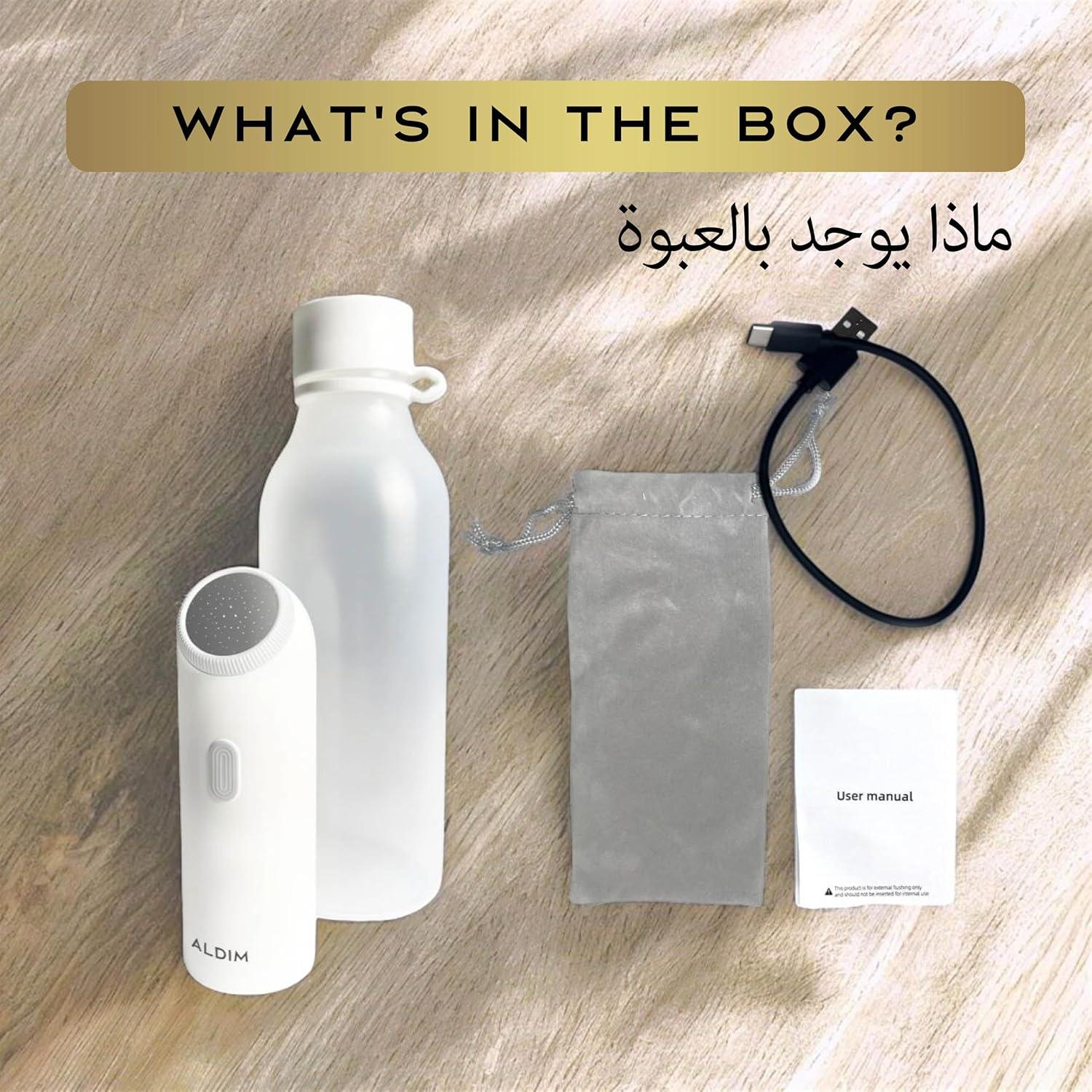 Bidet Portátil Premium ALDIM 350ml Recargable USB-C Viaje