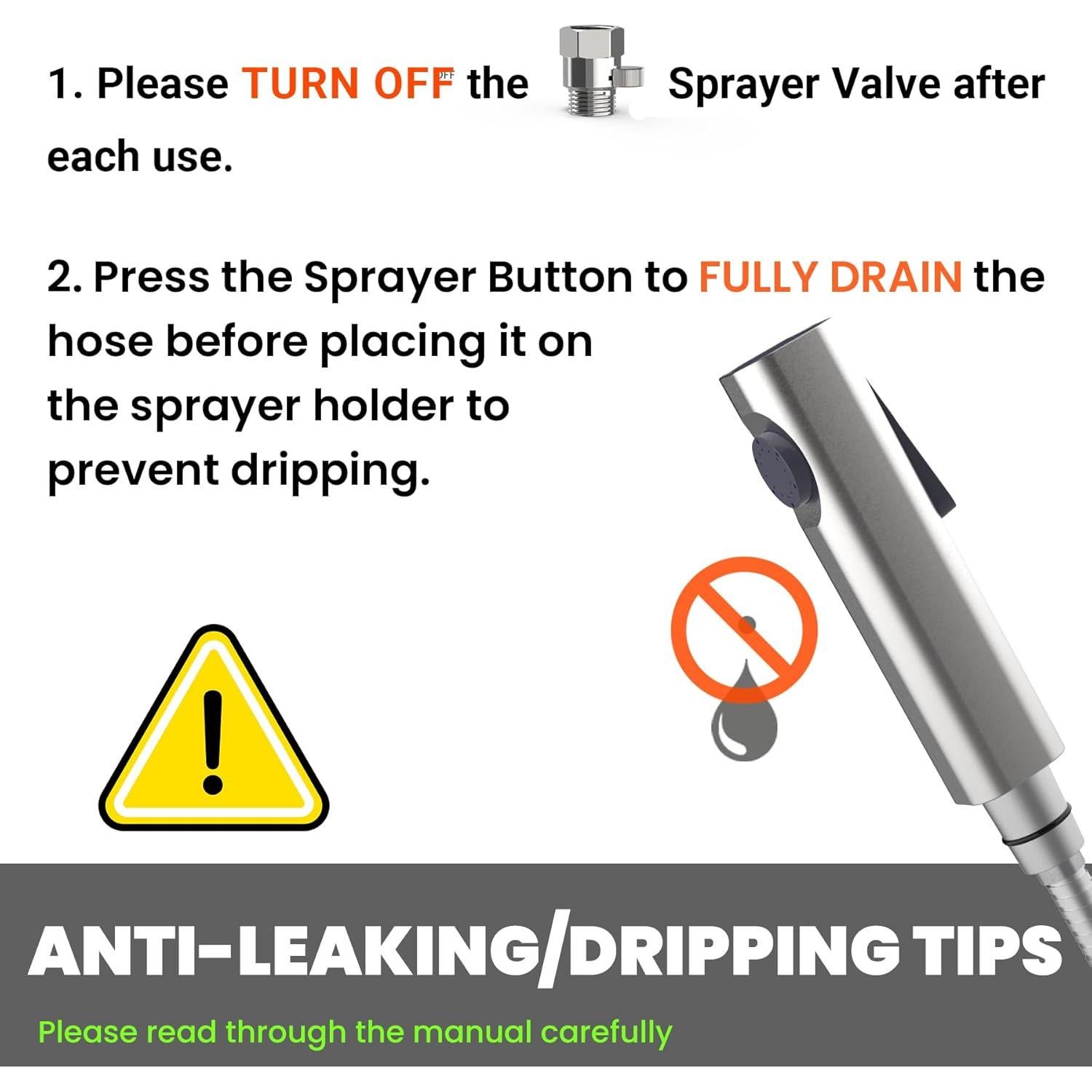 Rociador de Bidet de Mano Terapaton con Manguera 121.92 cm