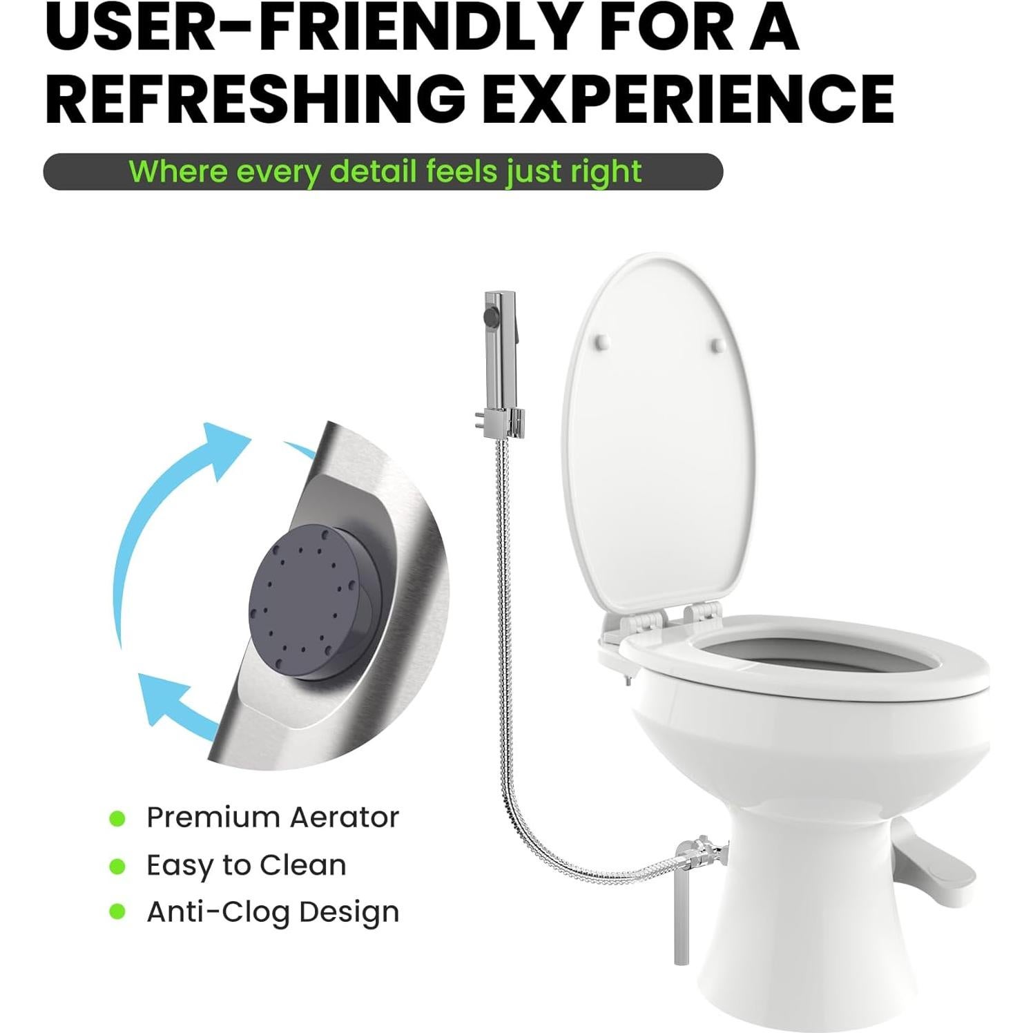 Rociador de Bidet de Mano Terapaton con Manguera 121.92 cm