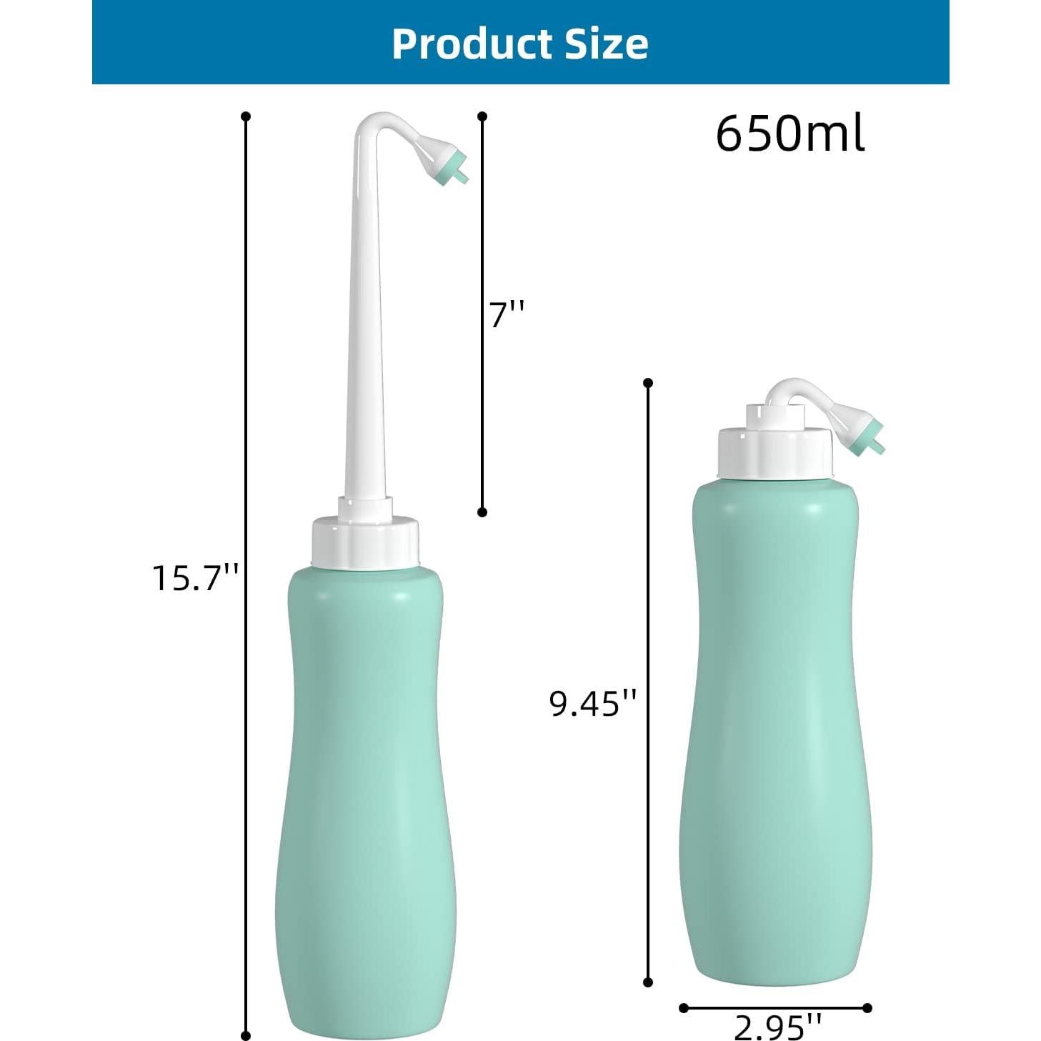 Hibbent Bidet Portátil 2 Pack 650ml Verde con Boquilla