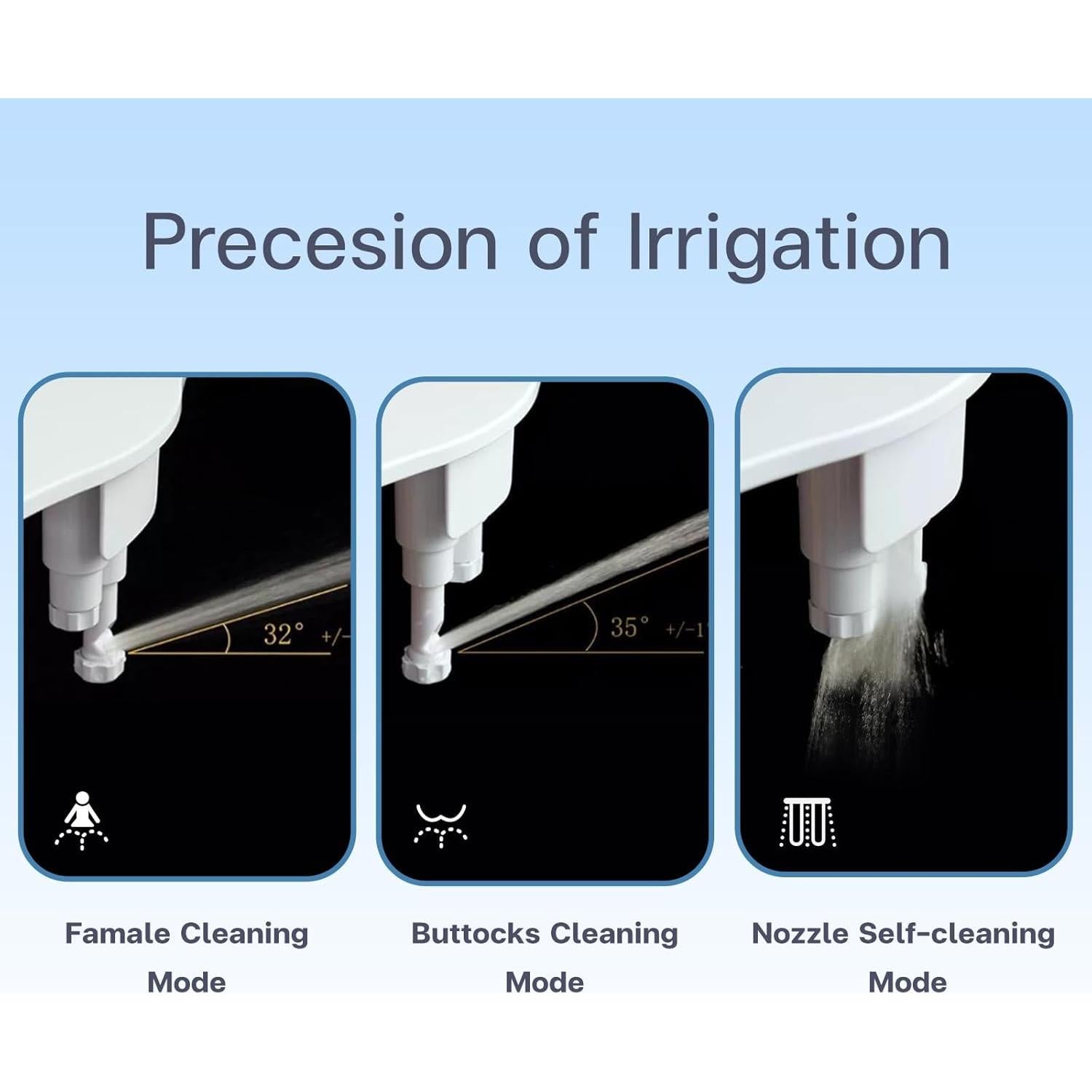 Accesorio de Bidet Terids ZYP01015 Frío y Caliente con Doble Boquilla