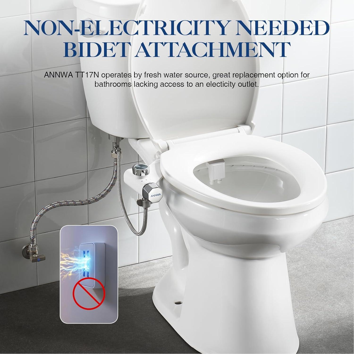 Accesorio de Bidet No Eléctrico ANNWA TT17N con Boquillas Dobles