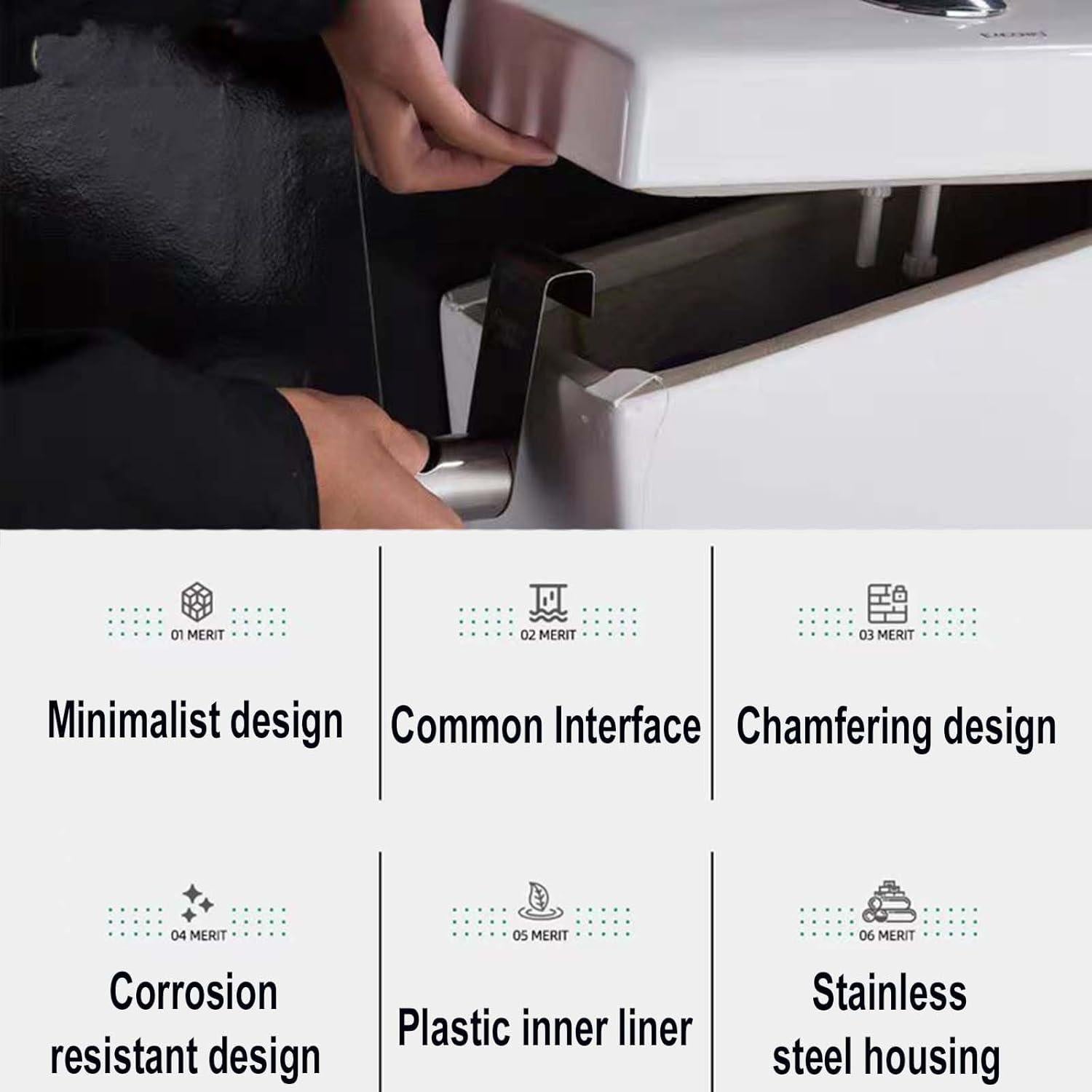 Soporte de Rociador de Bidet DDKCHQLT Acero Inoxidable Universal