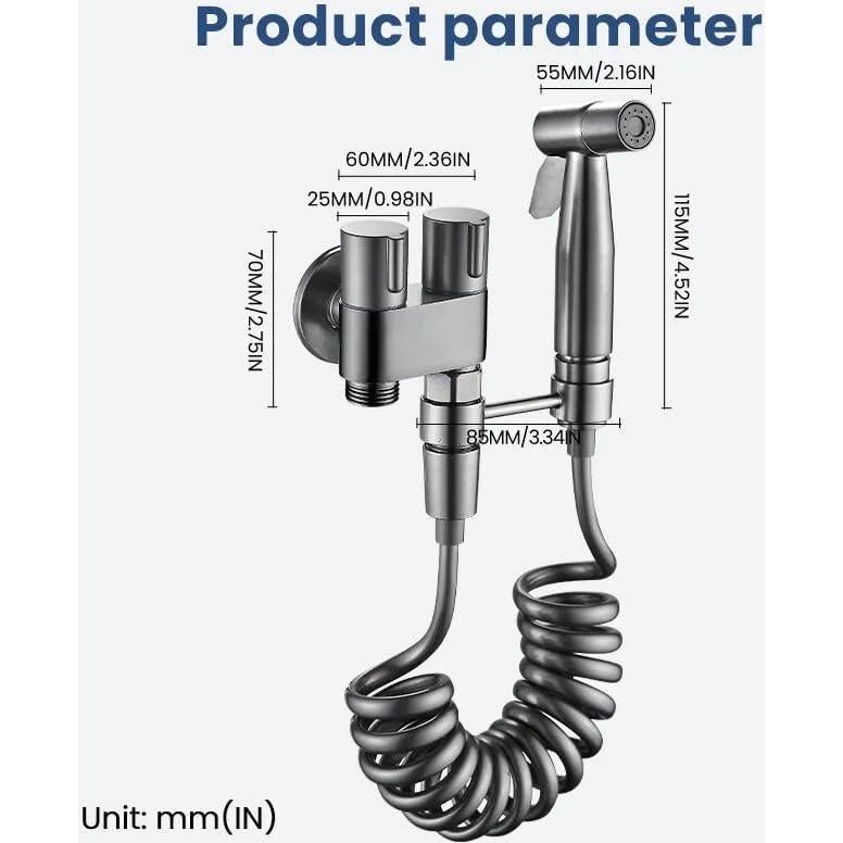 Rociador de Bidet de Mano Genérico Acero Inoxidable Alta Presión