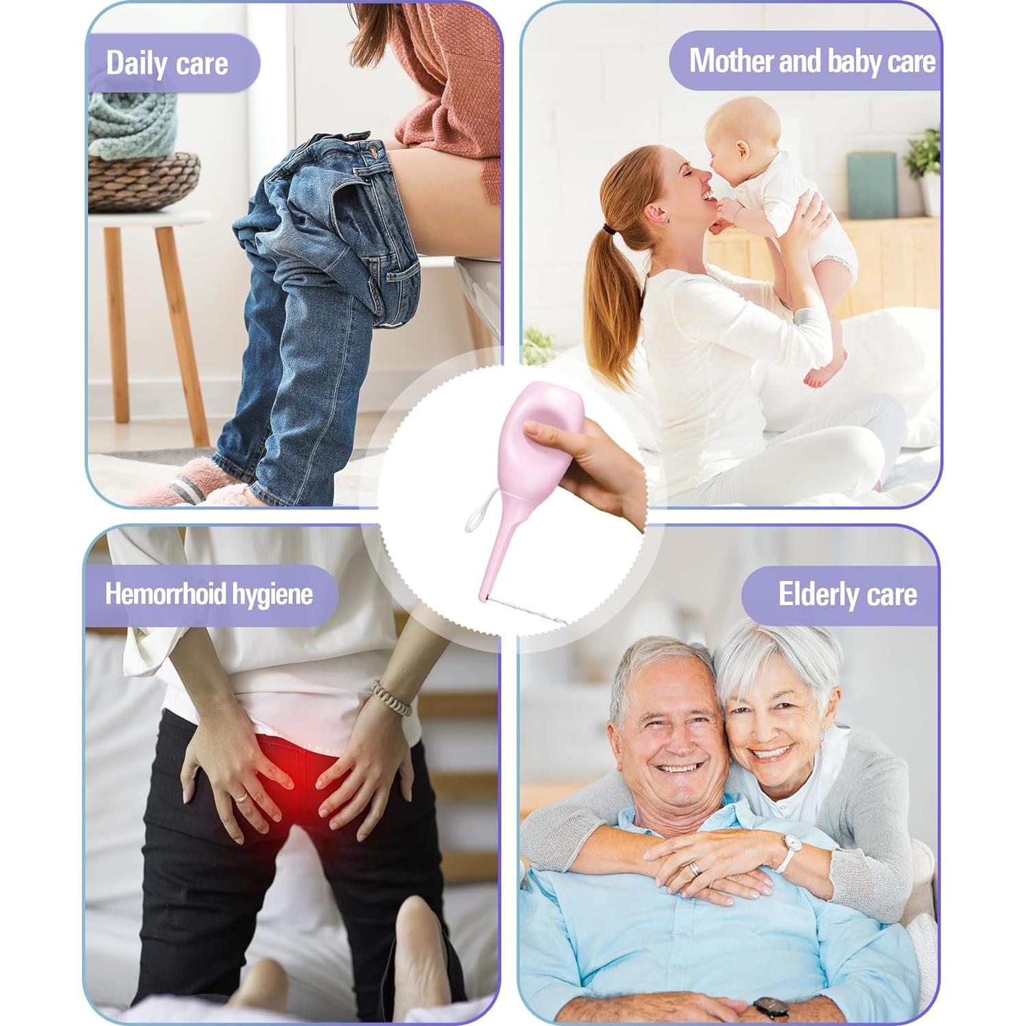 Rociador de Bidet Portátil Redsack 400ml Rosa Alta Presión