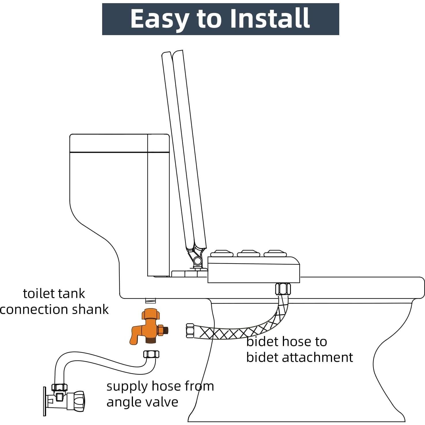 Adaptador T para Bidet Hibbent - Válvula de Cierre de Latón