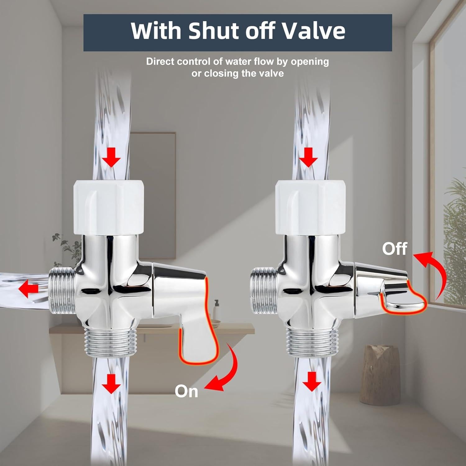 Adaptador T para Bidet Hibbent - Válvula de Cierre de Latón