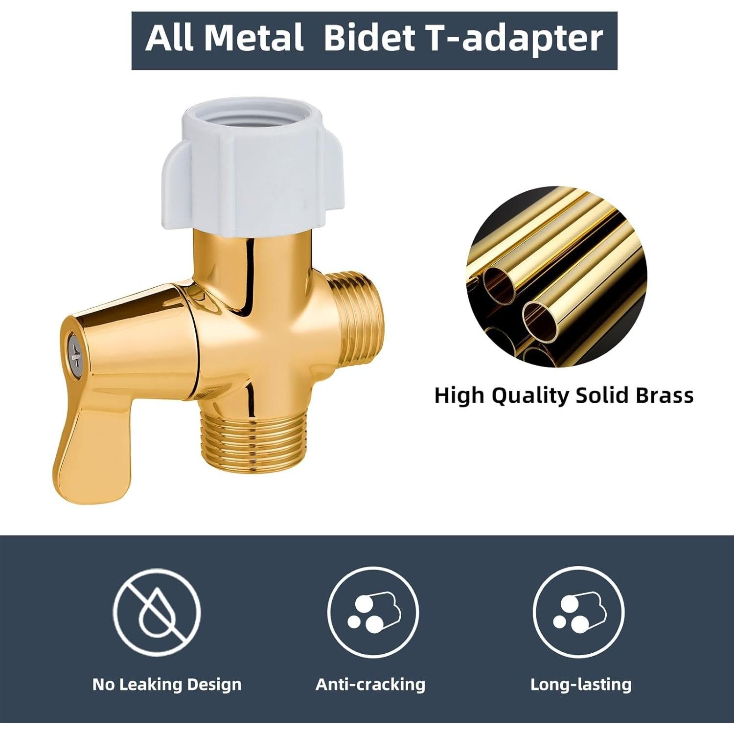 Adaptador T para Bidet Hibbent - Válvula de Cierre de Latón