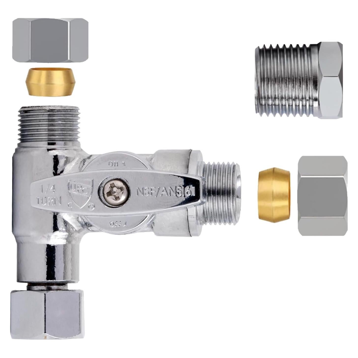 Válvula de Parada Tee 3/8" JUWO para Bidet y Cocina