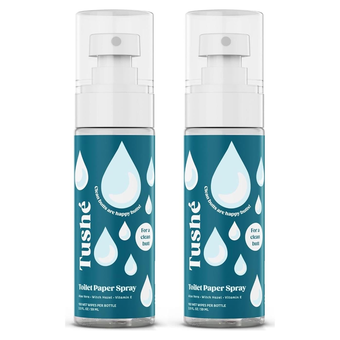 Spray de Papel Higiénico Tushe 118ml (2-Pack) Sin Fragancia