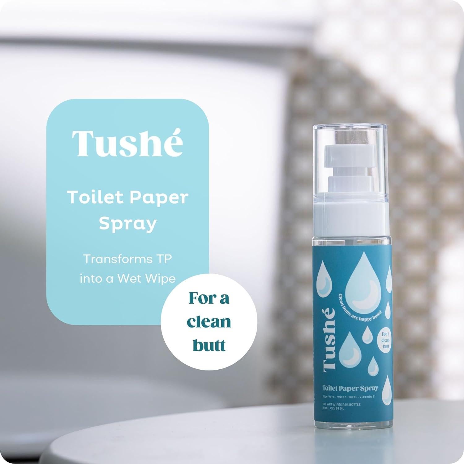 Spray de Papel Higiénico Tushe 118ml (2-Pack) Sin Fragancia