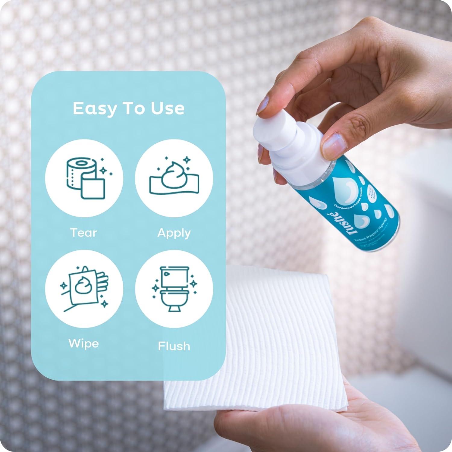 Spray de Papel Higiénico Tushe 118ml (2-Pack) Sin Fragancia