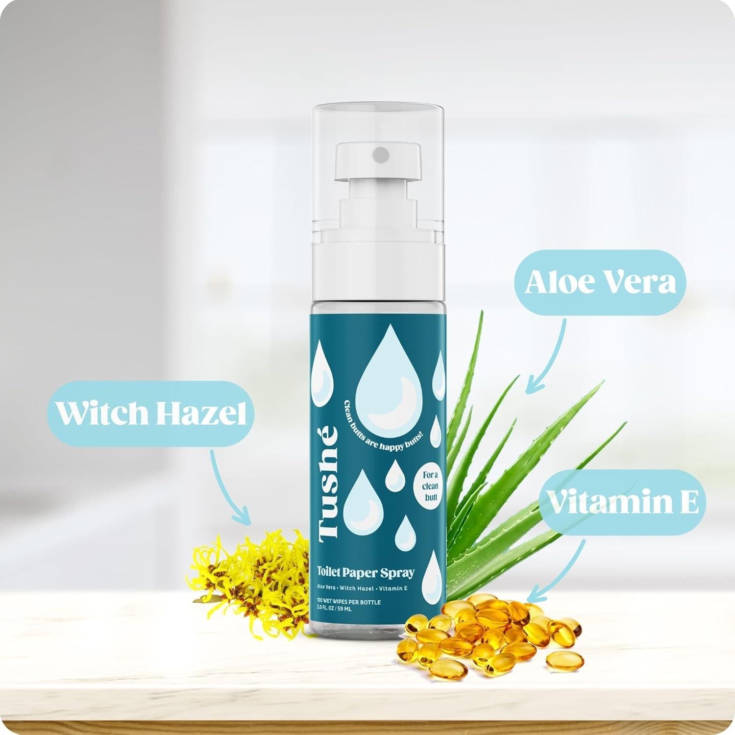 Spray de Papel Higiénico Tushe 118ml (2-Pack) Sin Fragancia