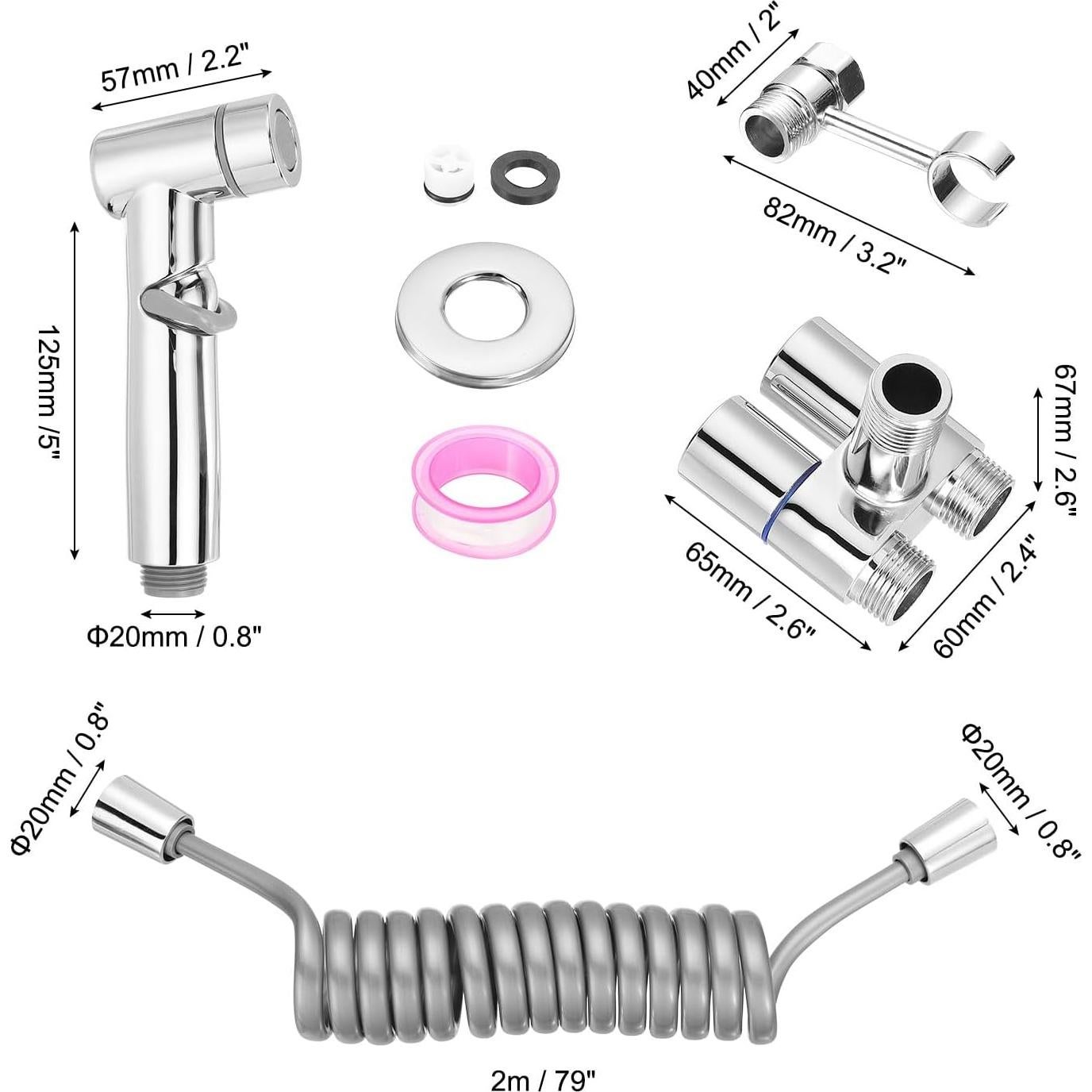 Rociador de Bidet de Mano uxcell con Control de Presión de Agua