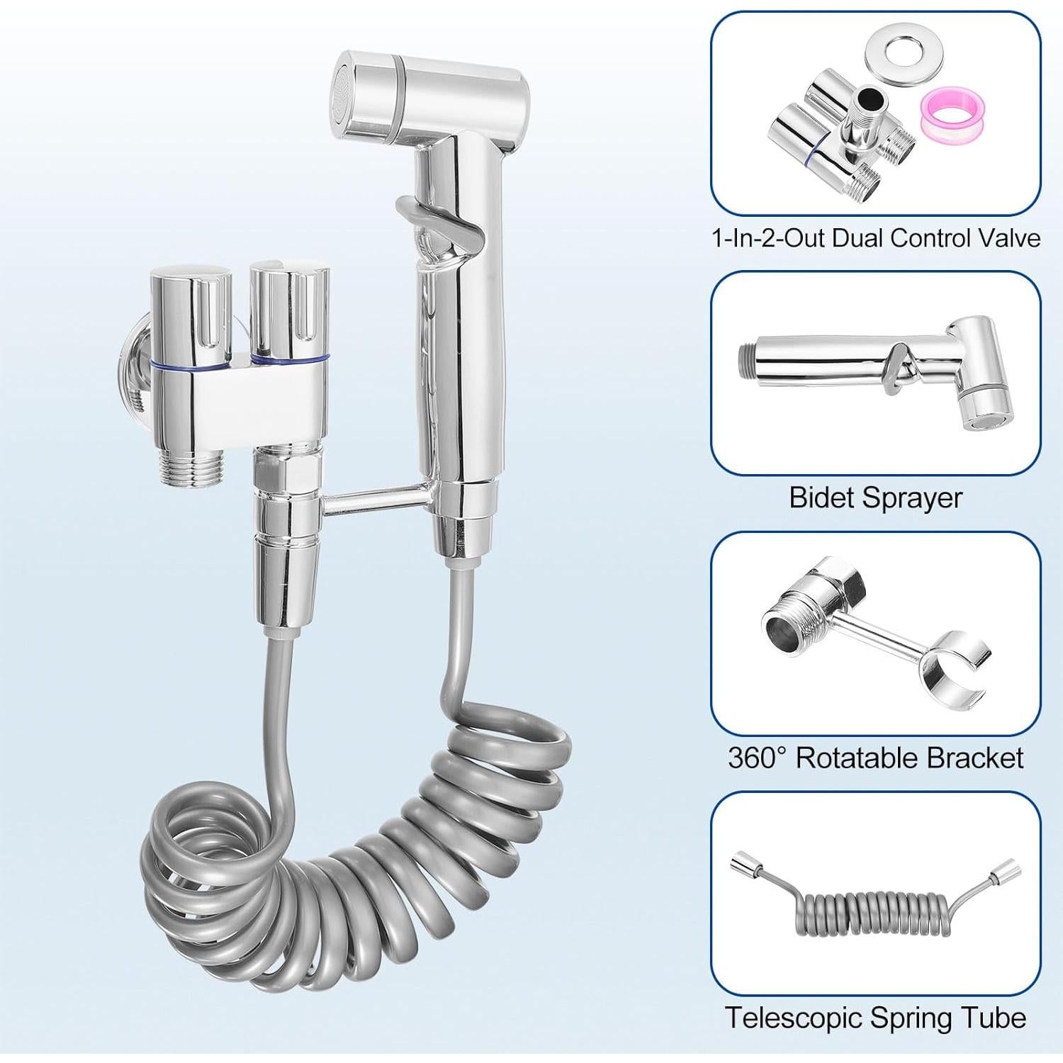 Rociador de Bidet de Mano uxcell con Control de Presión de Agua