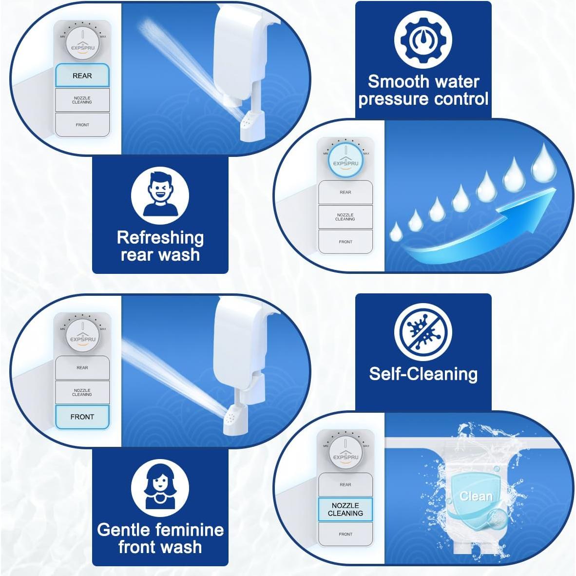 Accesorio de Bidet No Eléctrico EXPSPRU Blanco Ultra Delgado