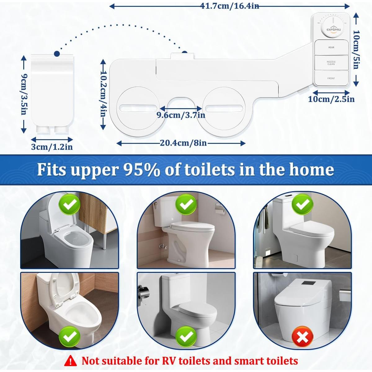 Accesorio de Bidet No Eléctrico EXPSPRU Blanco Ultra Delgado