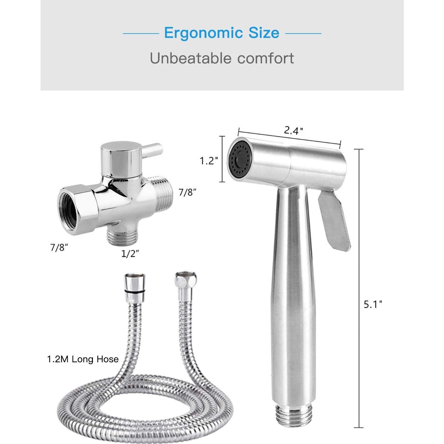 Rociador de Bidet de Mano Atalawa Acero Inoxidable 119cm