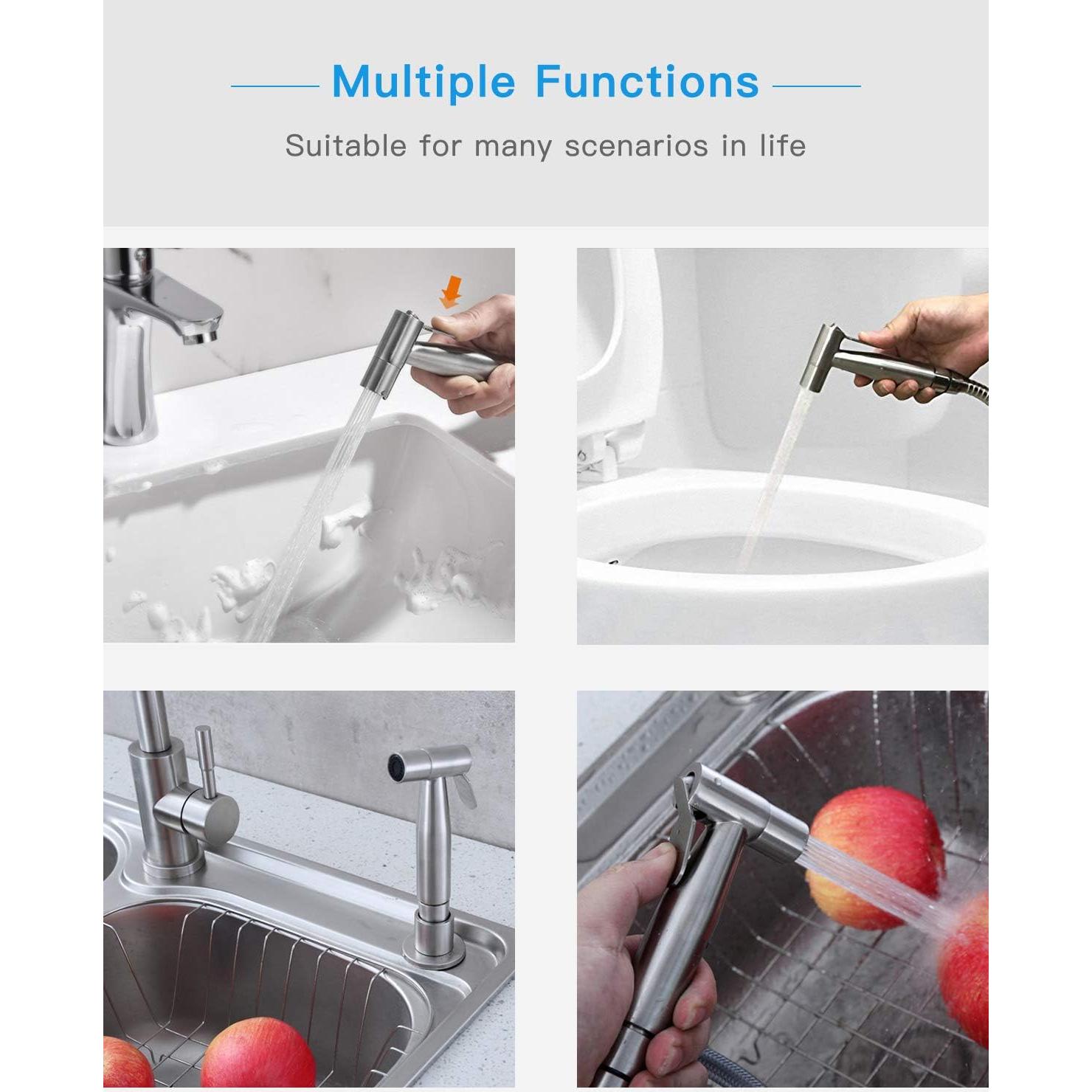 Rociador de Bidet de Mano Atalawa Acero Inoxidable 119cm