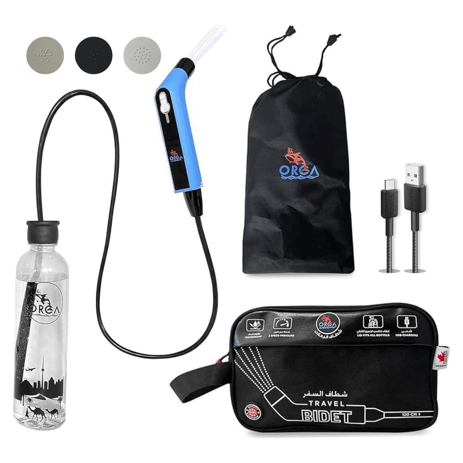 Bidet Portátil de Viaje Orca, Higiene Personal Eléctrico 100ml