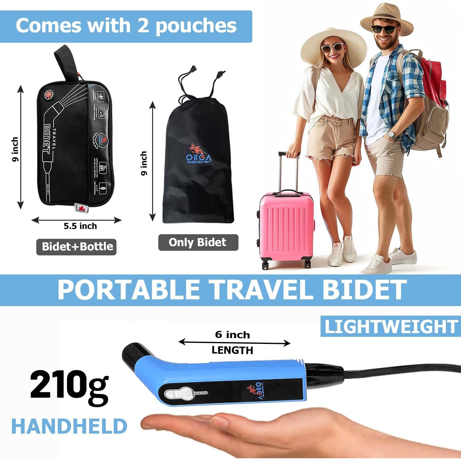 Bidet Portátil de Viaje Orca, Higiene Personal Eléctrico 100ml