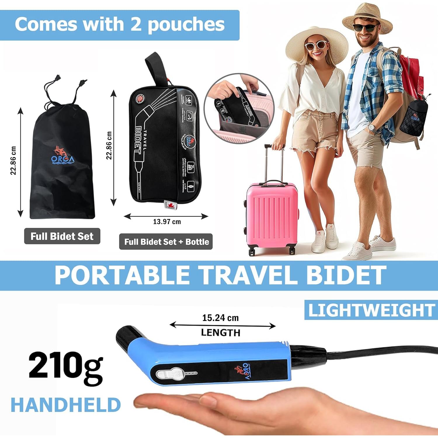 Bidet Portátil de Viaje Orca, Higiene Personal Eléctrico 100ml