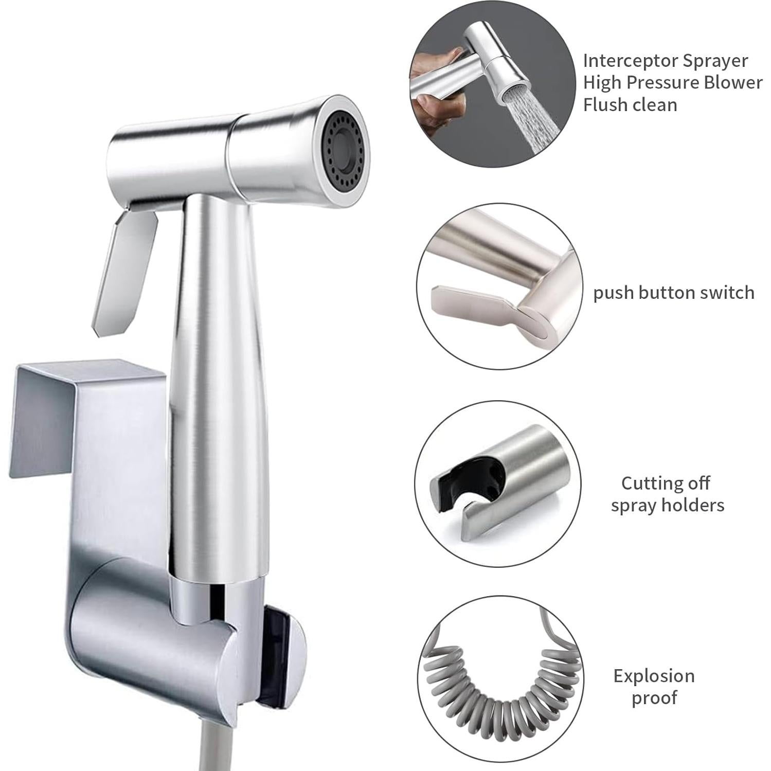 Ducha de Mano de Acero Inoxidable ABSOK para Bidet