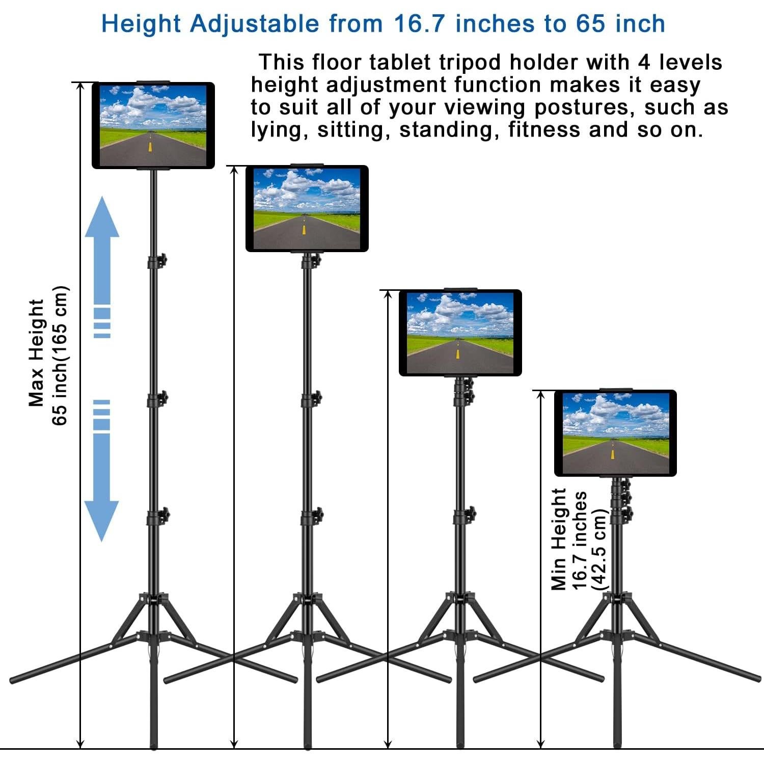 Soporte de trípode SAMHOUSING para iPad ajustable 165 cm