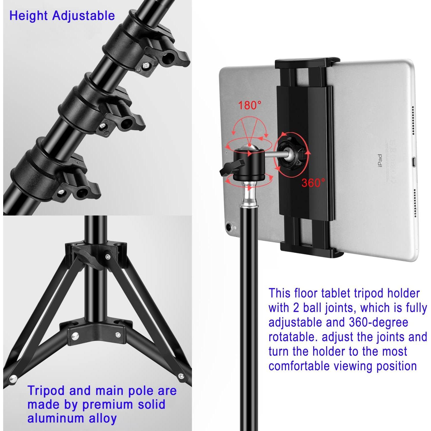 Soporte de trípode SAMHOUSING para iPad ajustable 165 cm