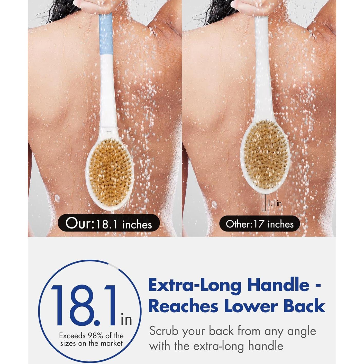 Cepillo de Ducha Rafow HZB-1 con Mango Largo 46 cm Azul