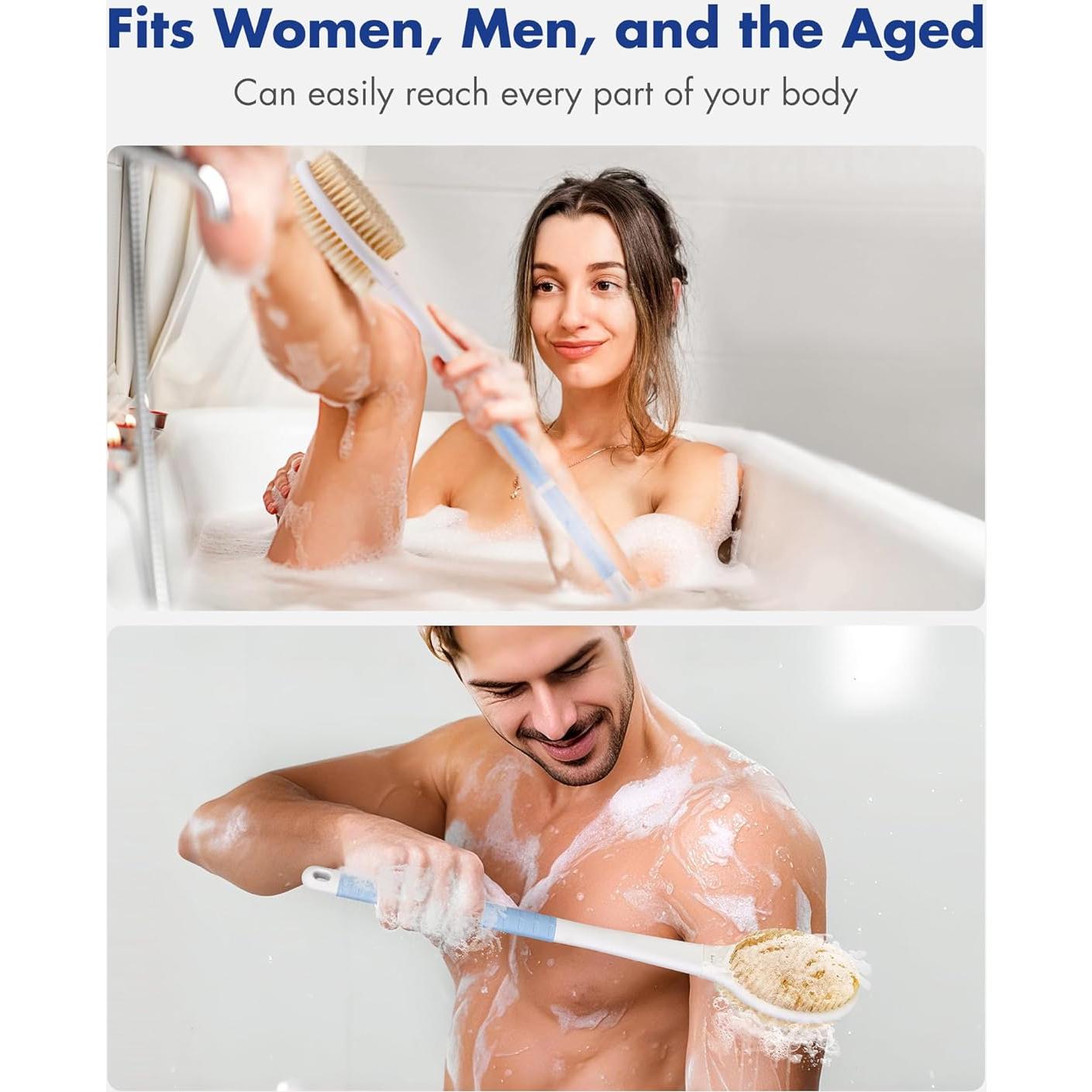 Cepillo de Ducha Rafow HZB-1 con Mango Largo 46 cm Azul