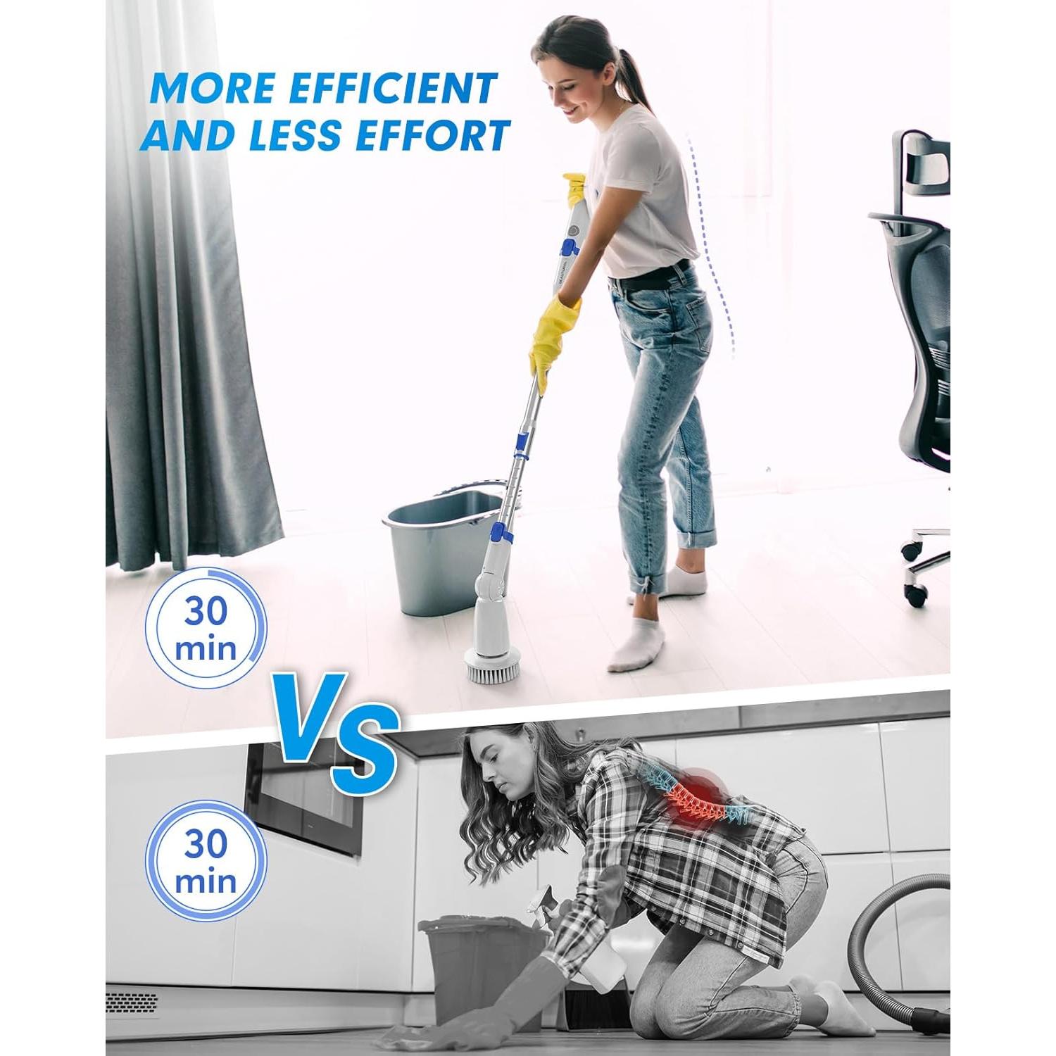 Limpiador Eléctrico Inalámbrico Beautural 2 Velocidades 8 Cabezas