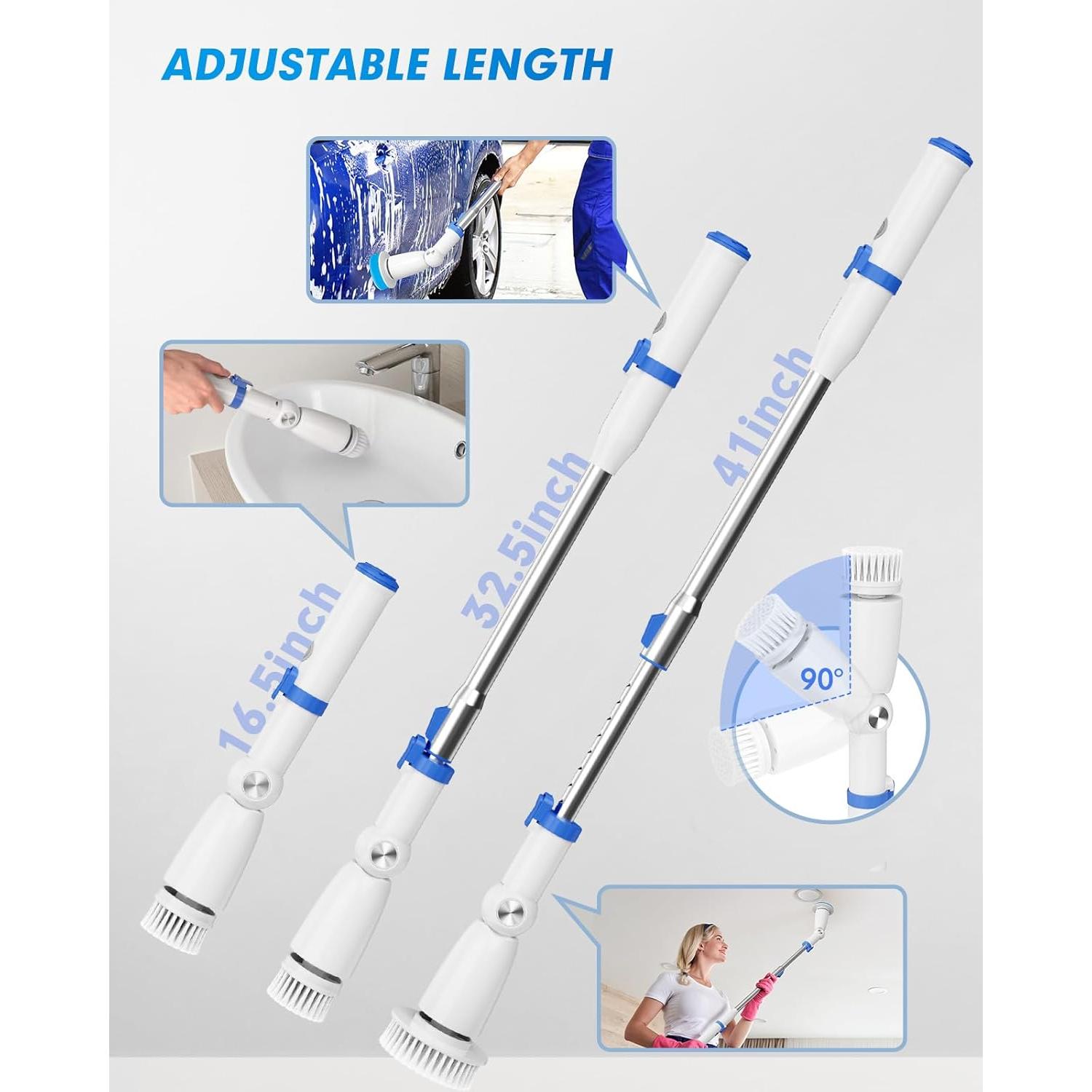 Limpiador Eléctrico Inalámbrico Beautural 2 Velocidades 8 Cabezas