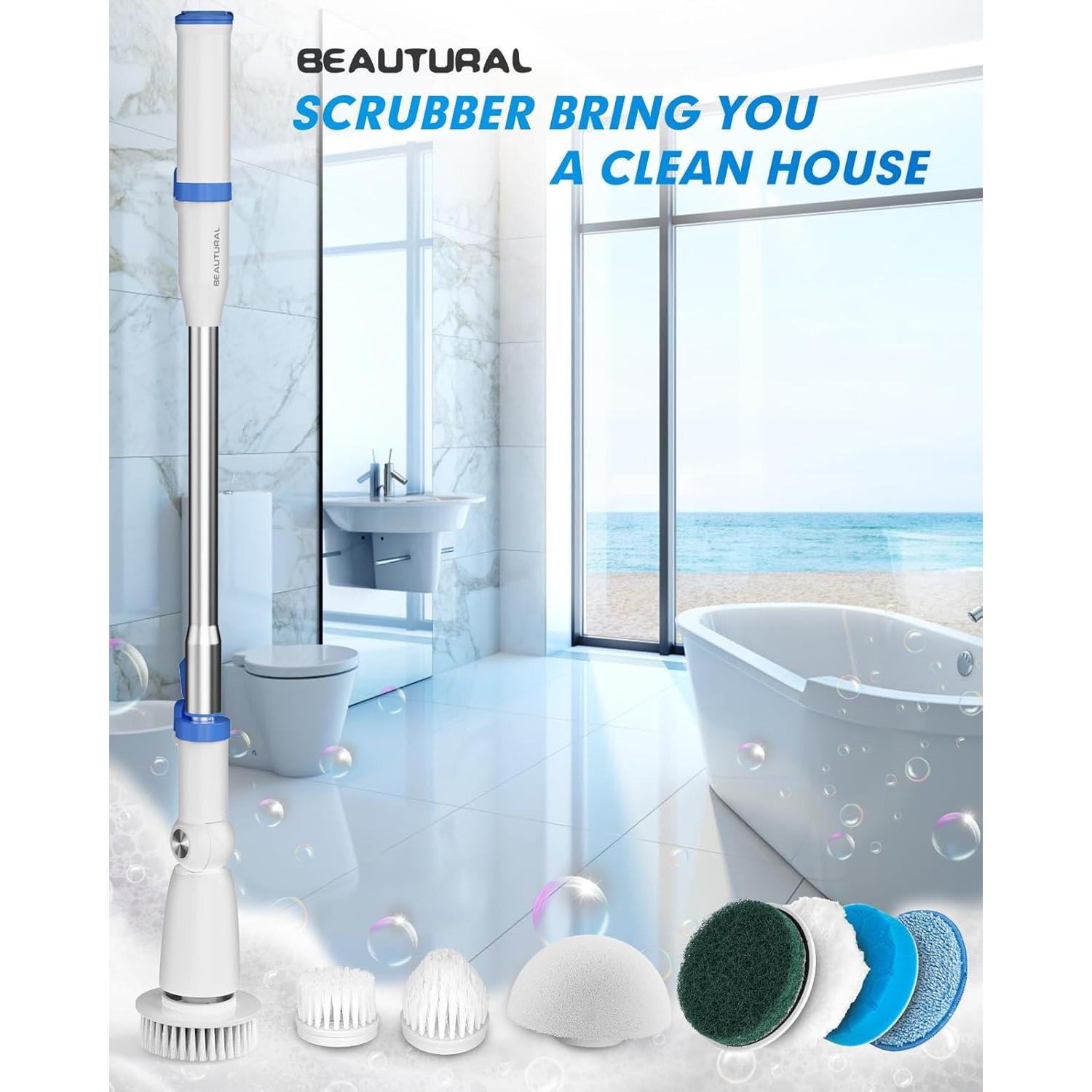 Limpiador Eléctrico Inalámbrico Beautural 2 Velocidades 8 Cabezas