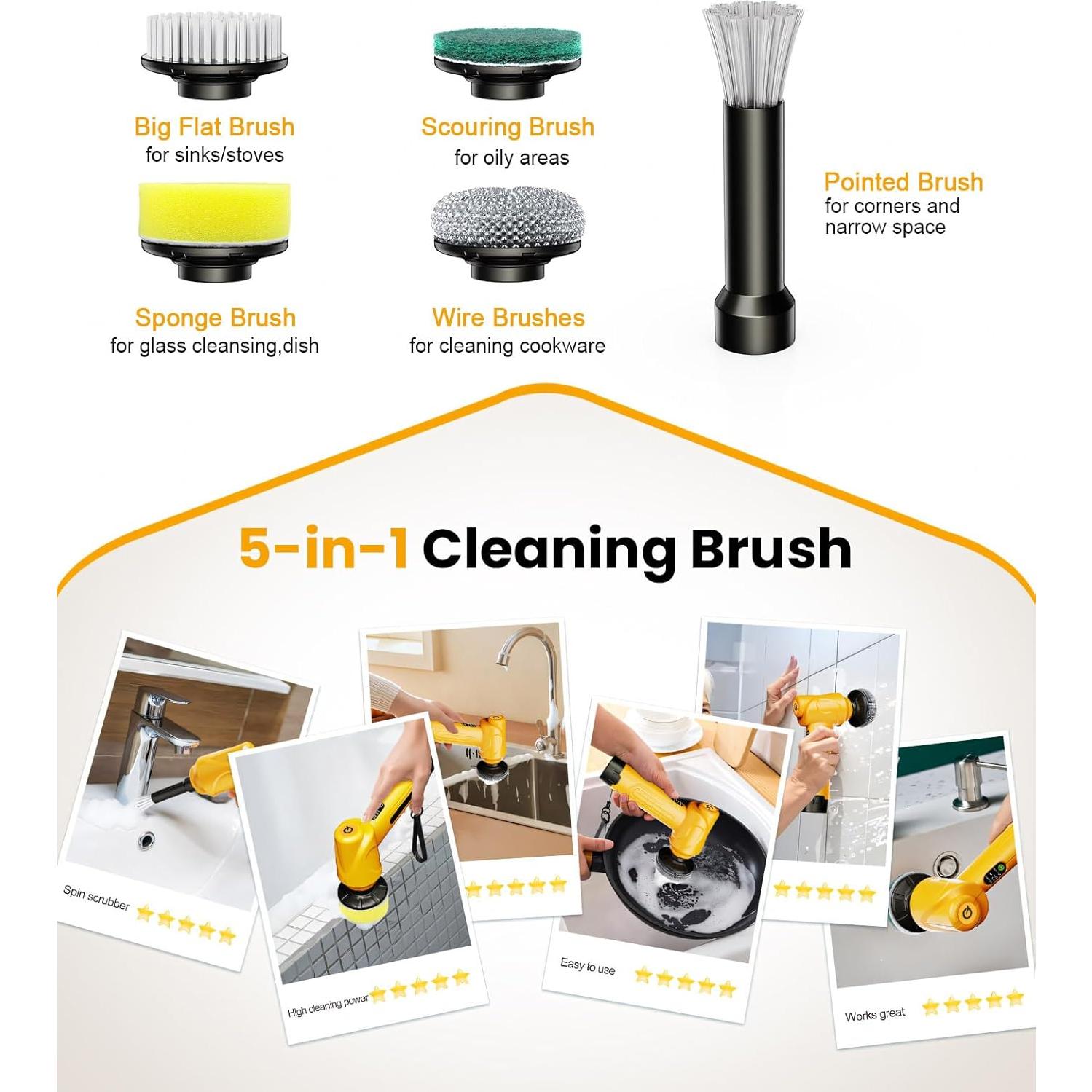 Cepillo Eléctrico Qimedo 5000mAh Inalámbrico con Pantalla