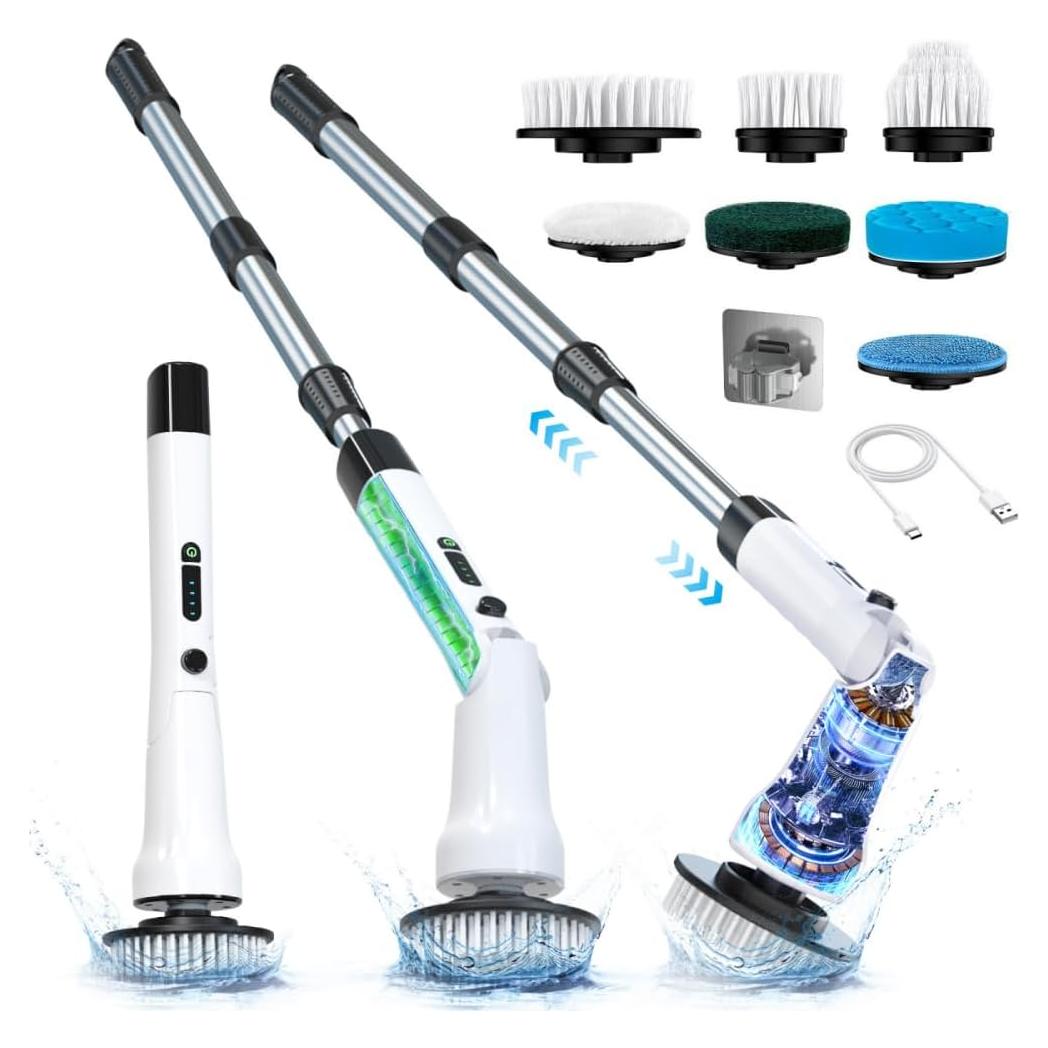 Cepillo de limpieza eléctrico Hillyfe con 7 cabezales, IPX7