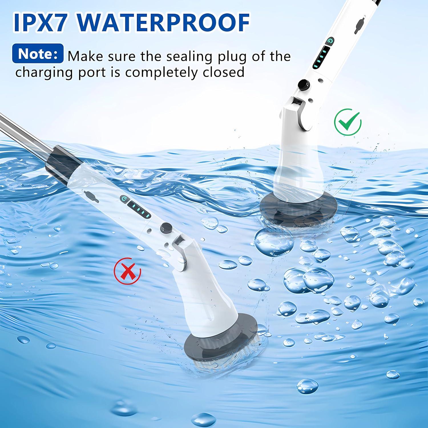 Cepillo de limpieza eléctrico Hillyfe con 7 cabezales, IPX7