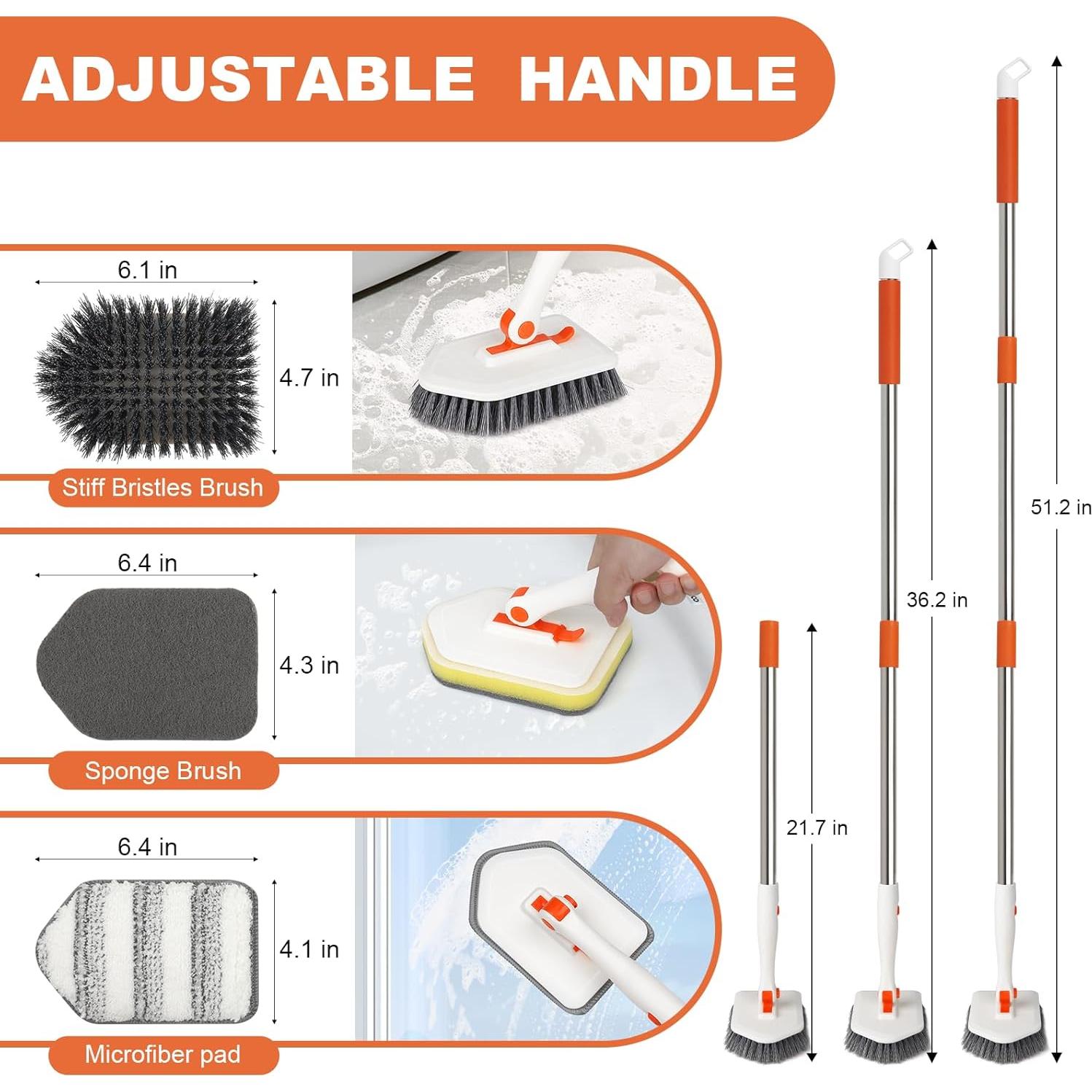 Cepillo de Limpieza 3 en 1 MOSEN con Mango Largo Ajustable